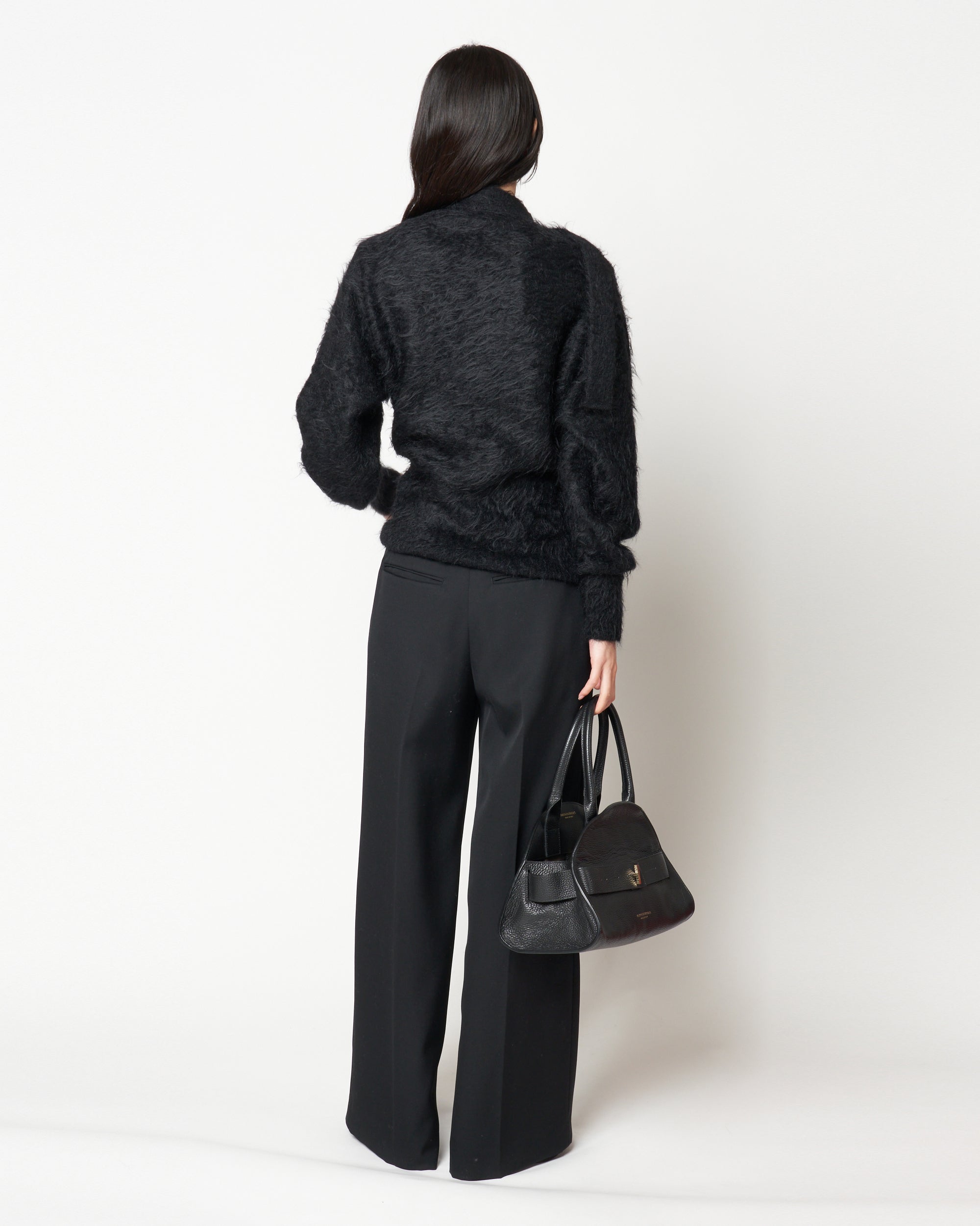 IRENA - MOHAIR KNIT BUTTON TOP