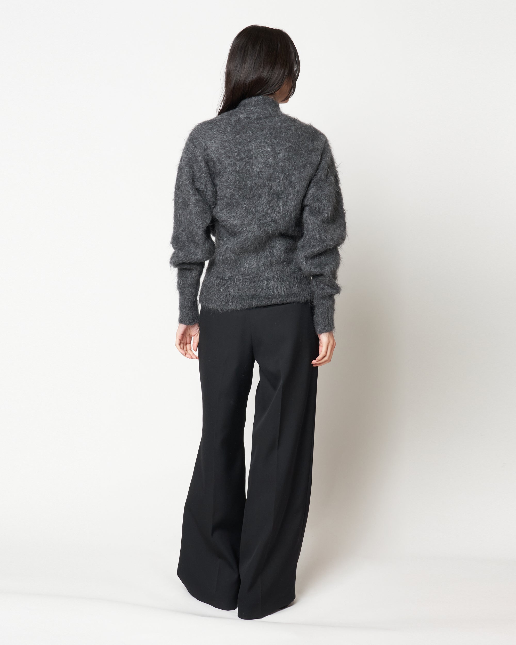 IRENA - MOHAIR KNIT BUTTON TOP