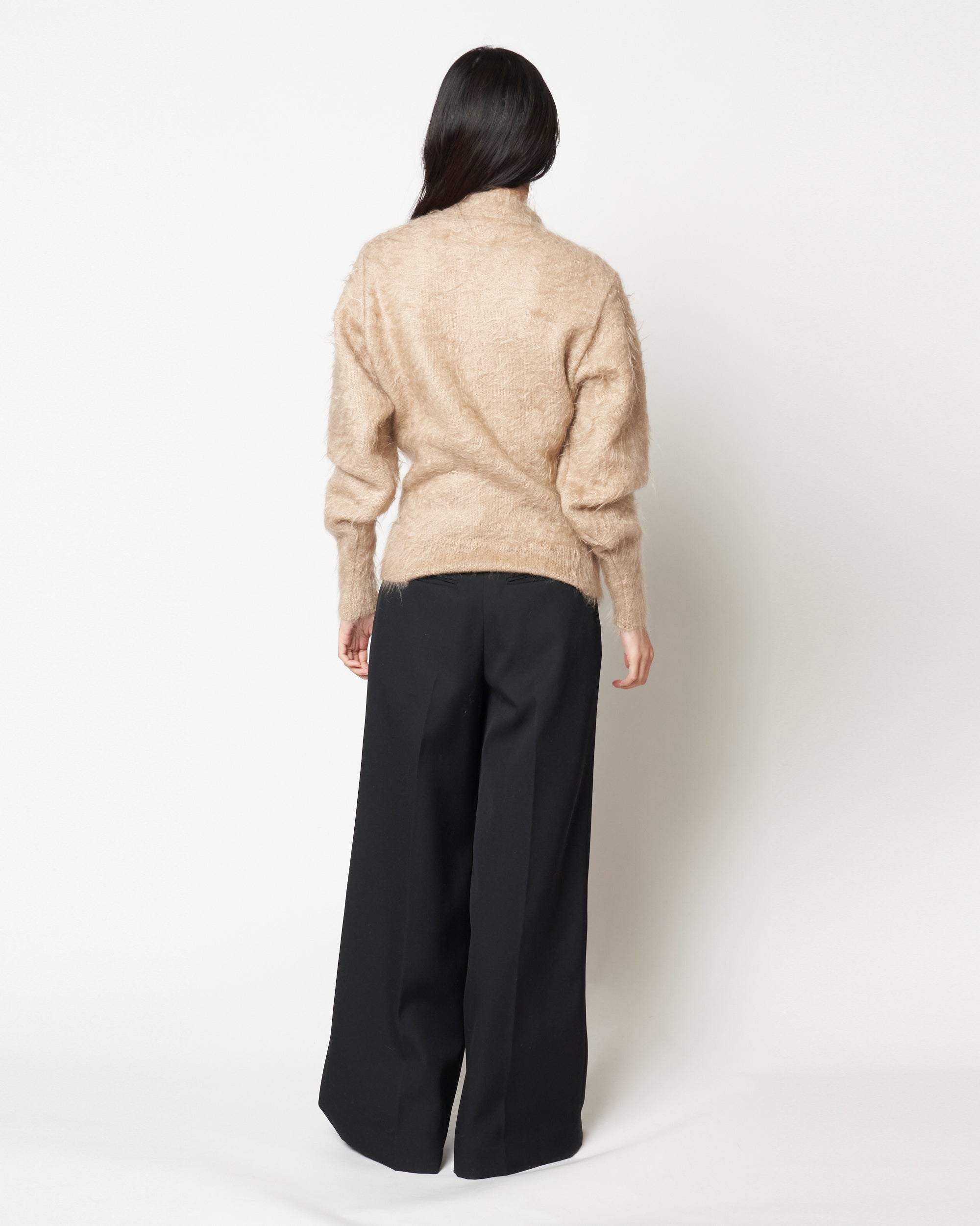 IRENA - MOHAIR KNIT BUTTON TOP