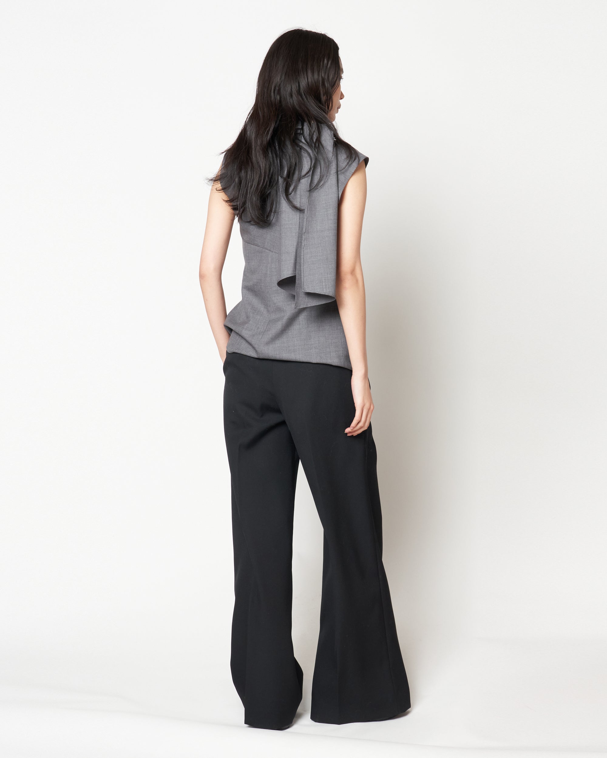 MARY - WOOL SCARF NECK TOP
