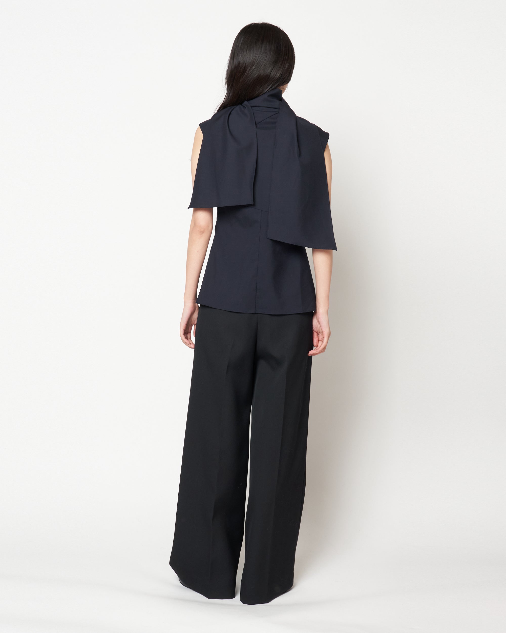 MARY - WOOL SCARF NECK TOP