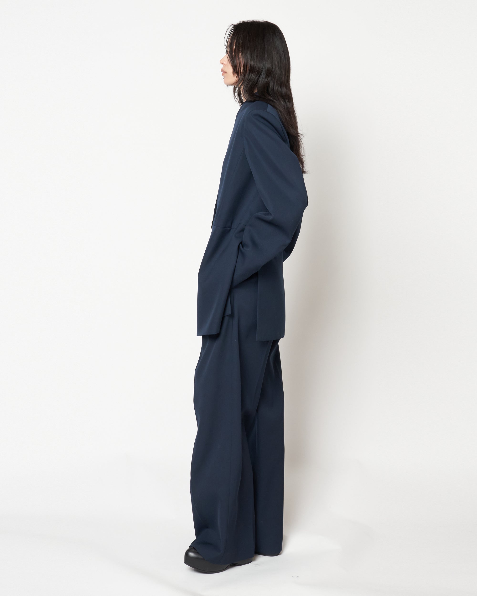 ISPARTA - WIDE SILHOUETTE WOOL TUCKED TROUSERS