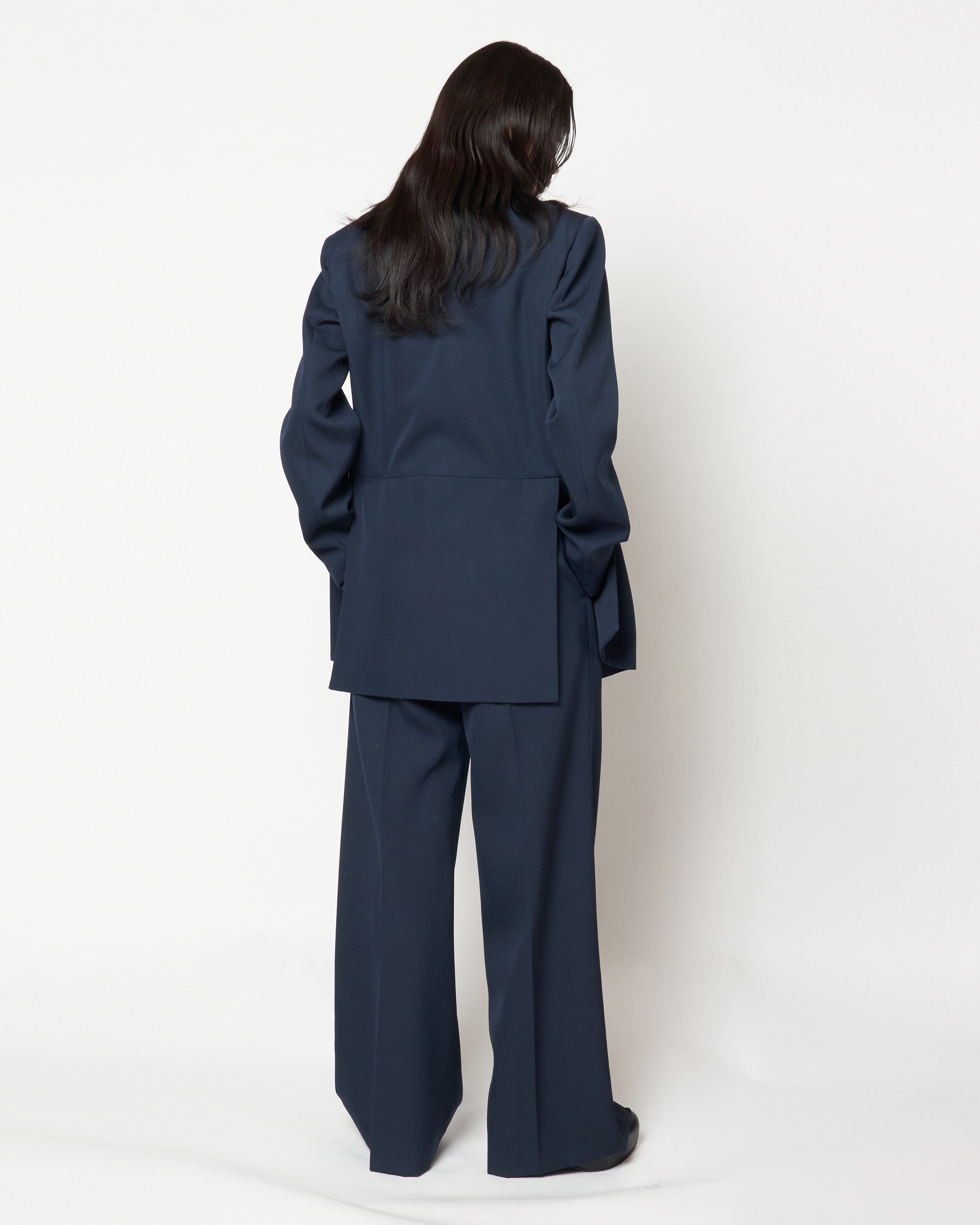 ISPARTA - WIDE SILHOUETTE WOOL TUCKED TROUSERS
