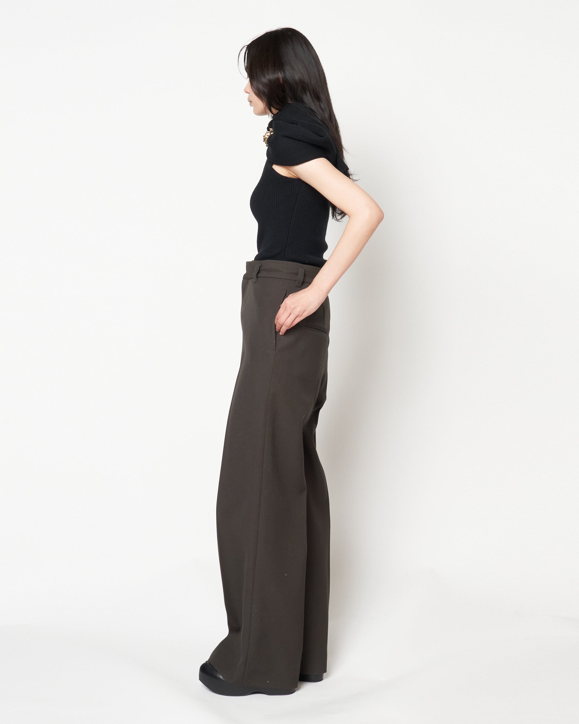 JAVELIN - WIDE SILHOUETTE WOOL CADY TROUSERS
