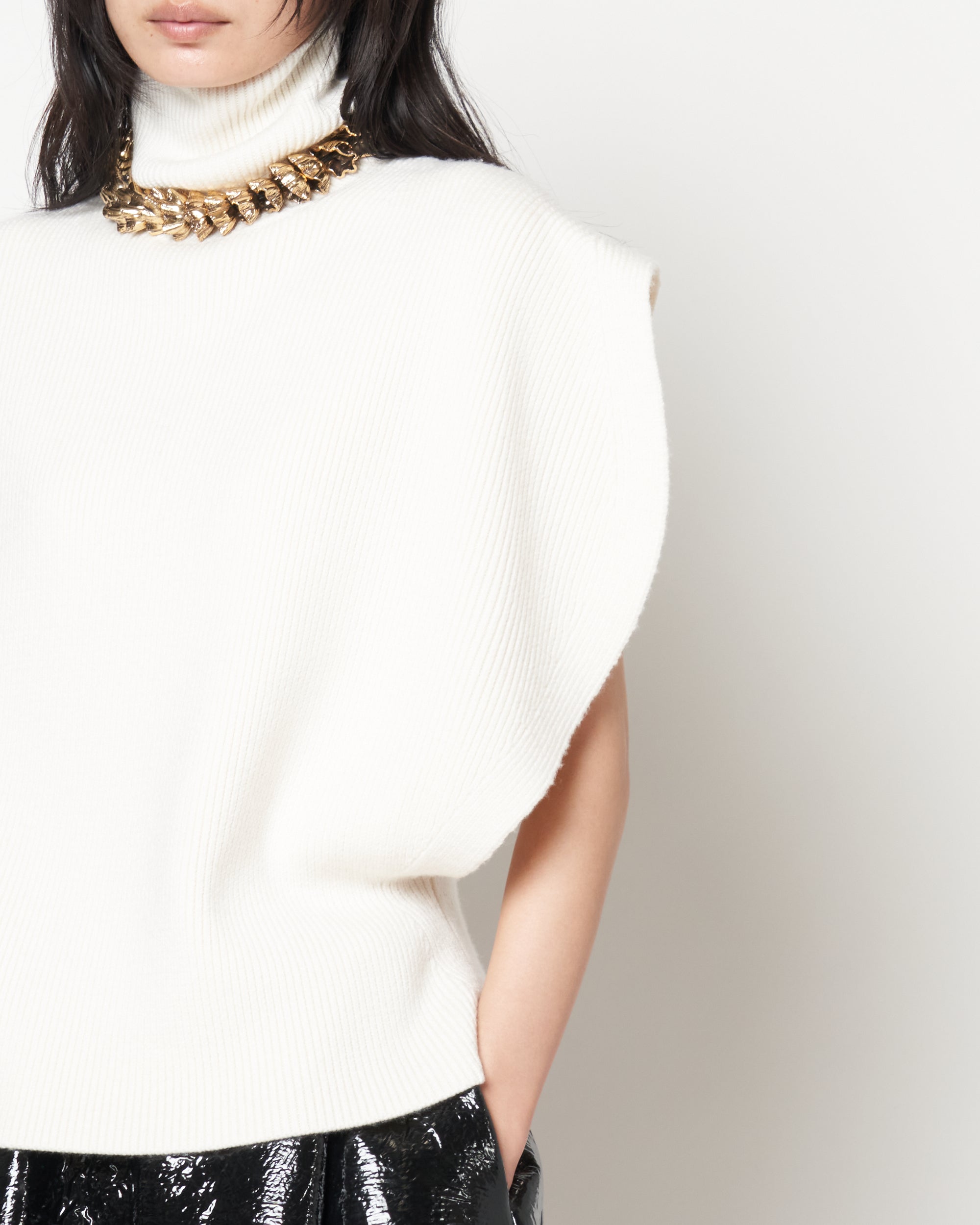 MANOLA - WOOL RIB KNIT TOP
