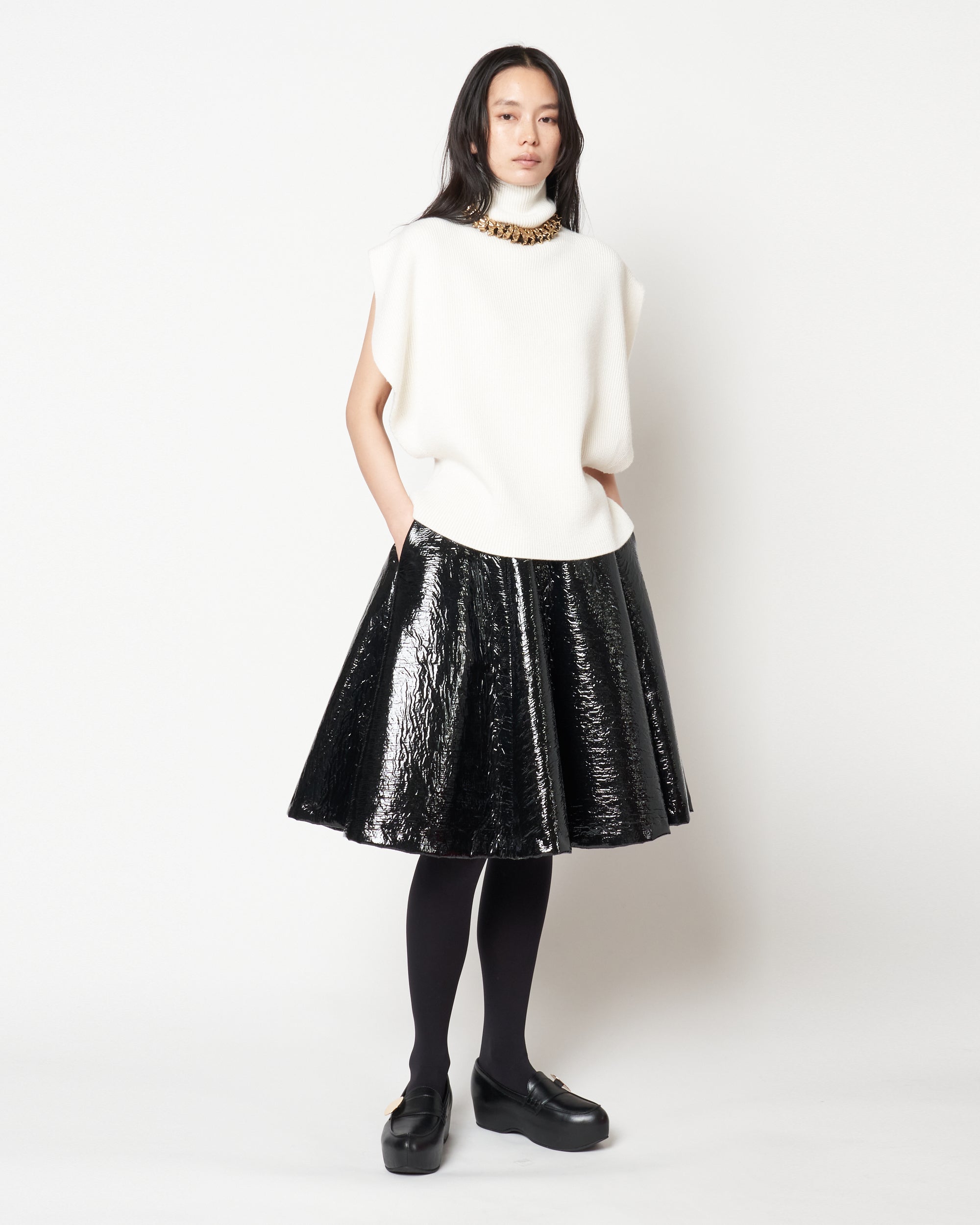 MANOLA - WOOL RIB KNIT TOP