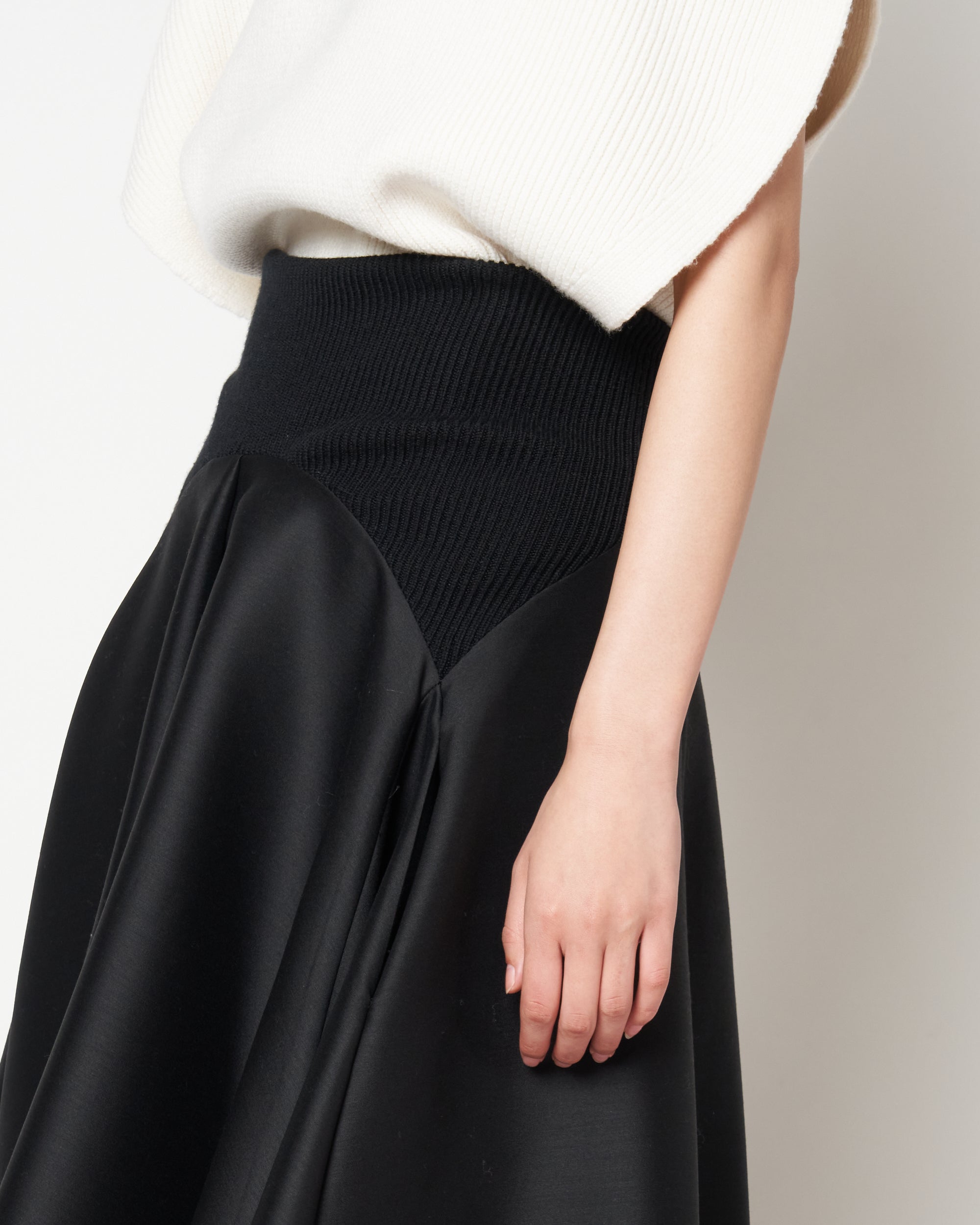 MADELYN - SILK WOOL FLARED SKIRT