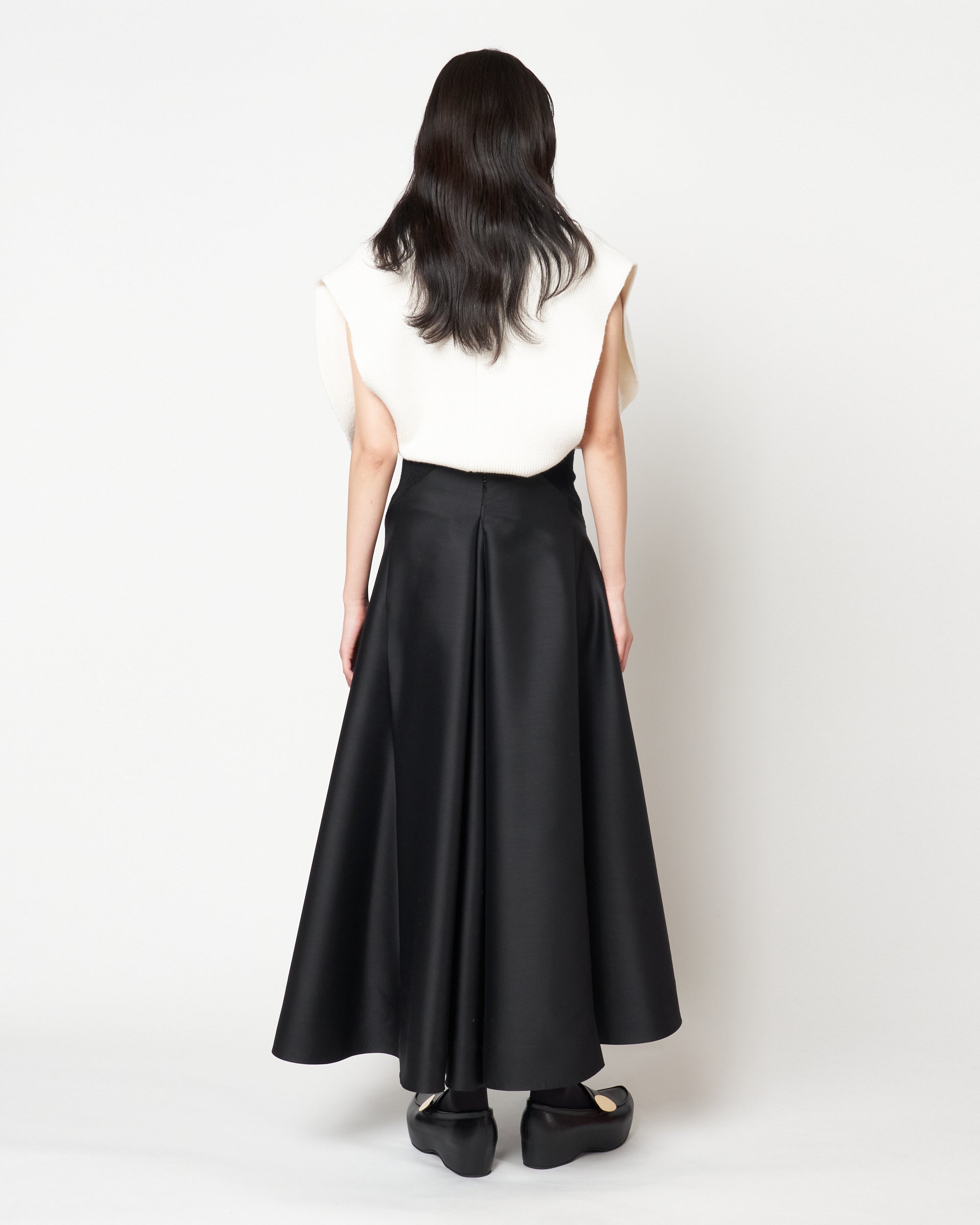 MADELYN - SILK WOOL FLARED SKIRT