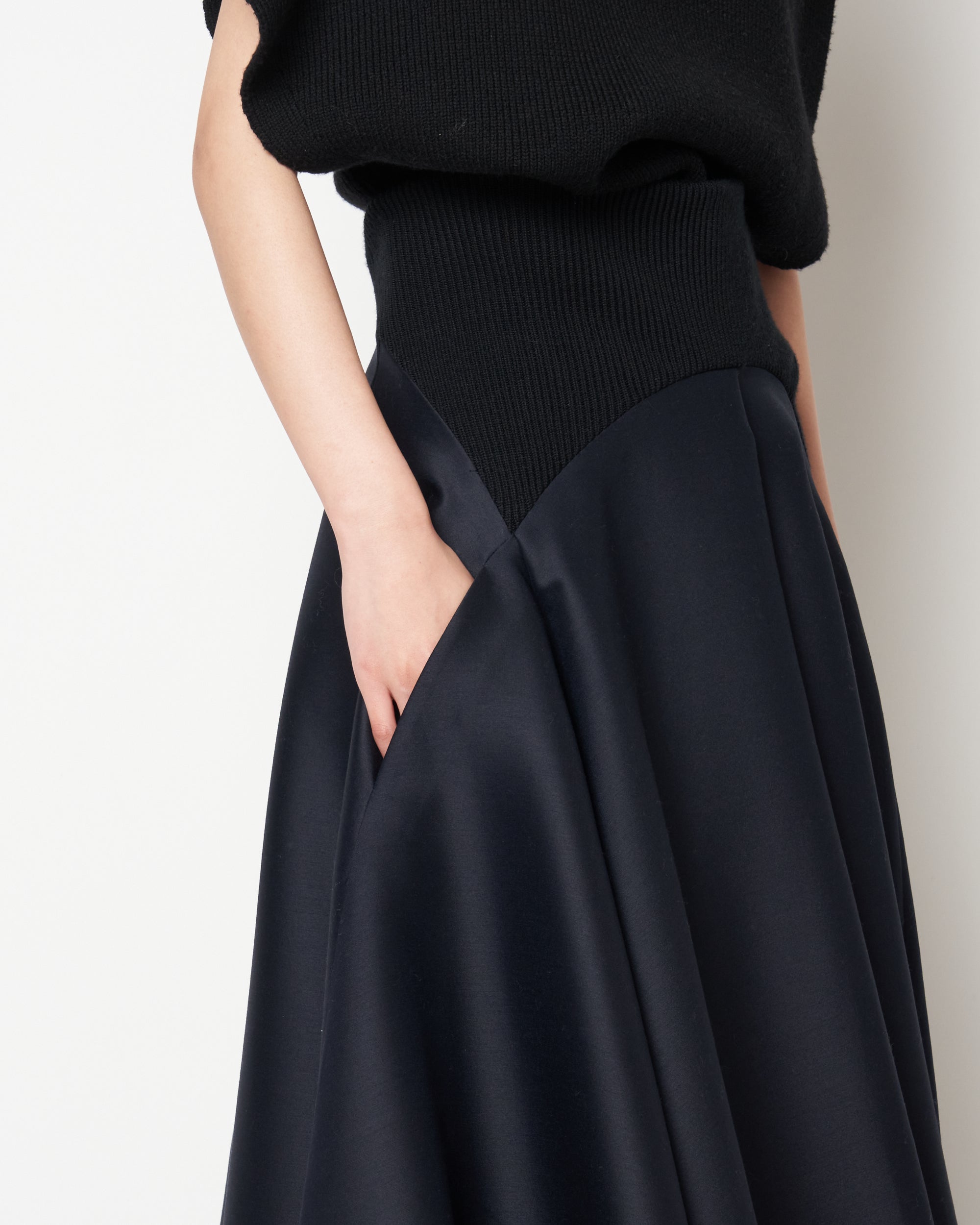 MADELYN - SILK WOOL FLARED SKIRT