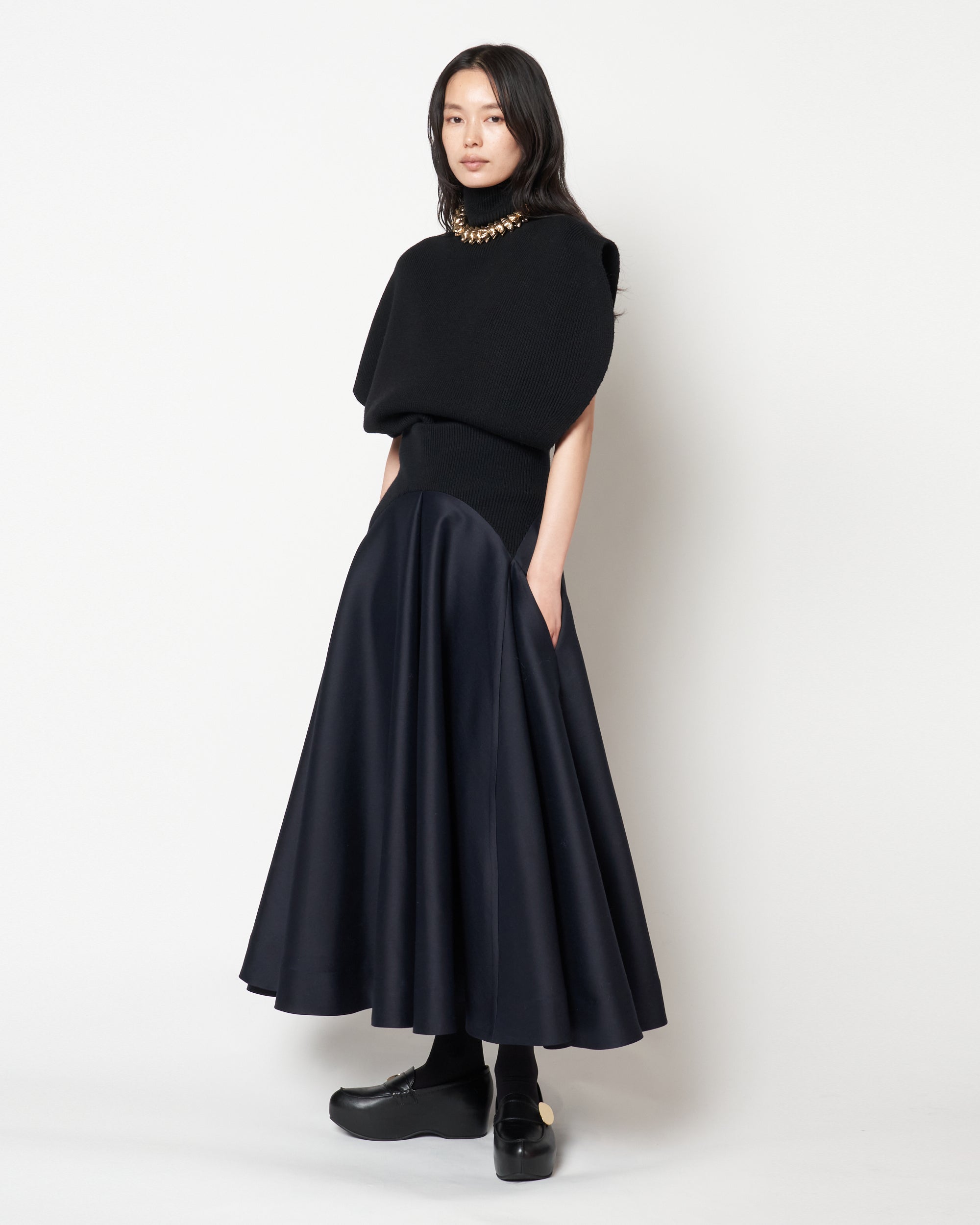 MADELYN - SILK WOOL FLARED SKIRT