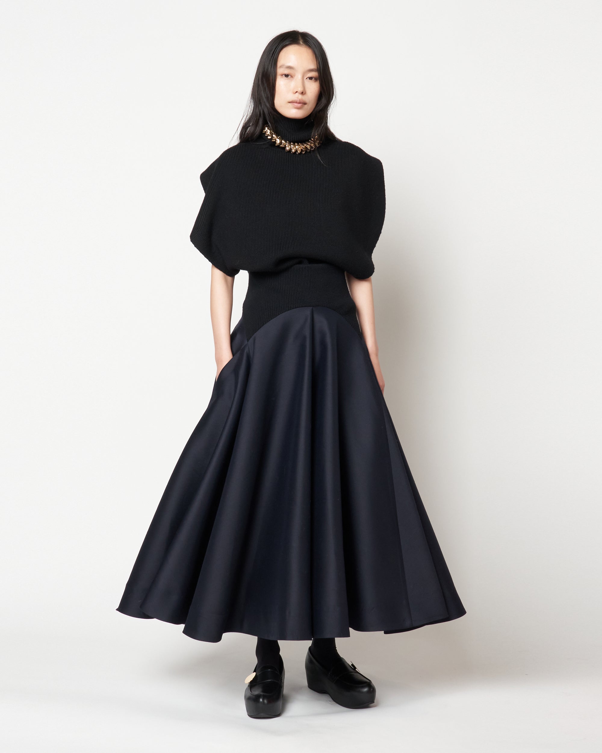 MADELYN - SILK WOOL FLARED SKIRT