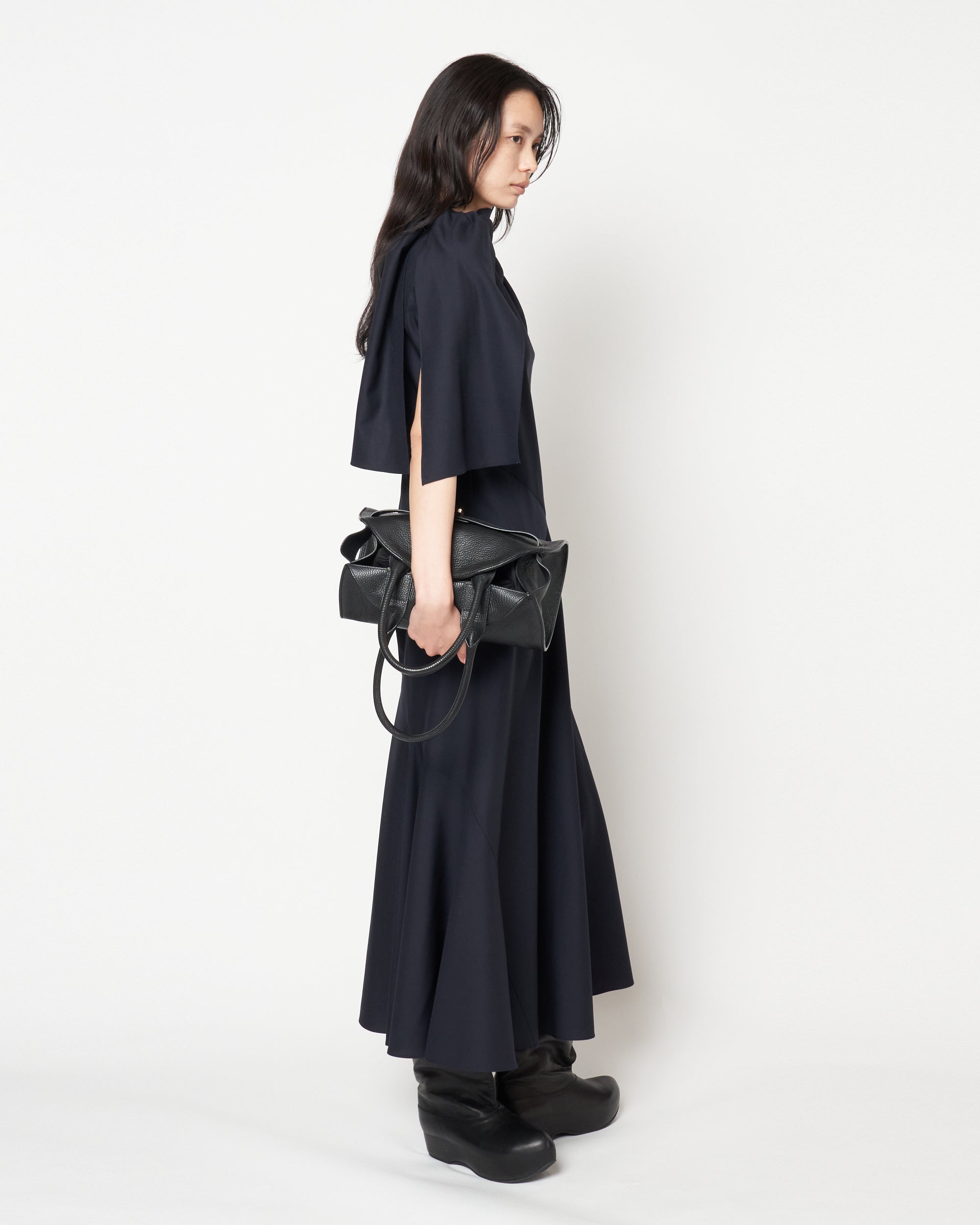 MALVINA - WOOL SCARF NECK DRESS