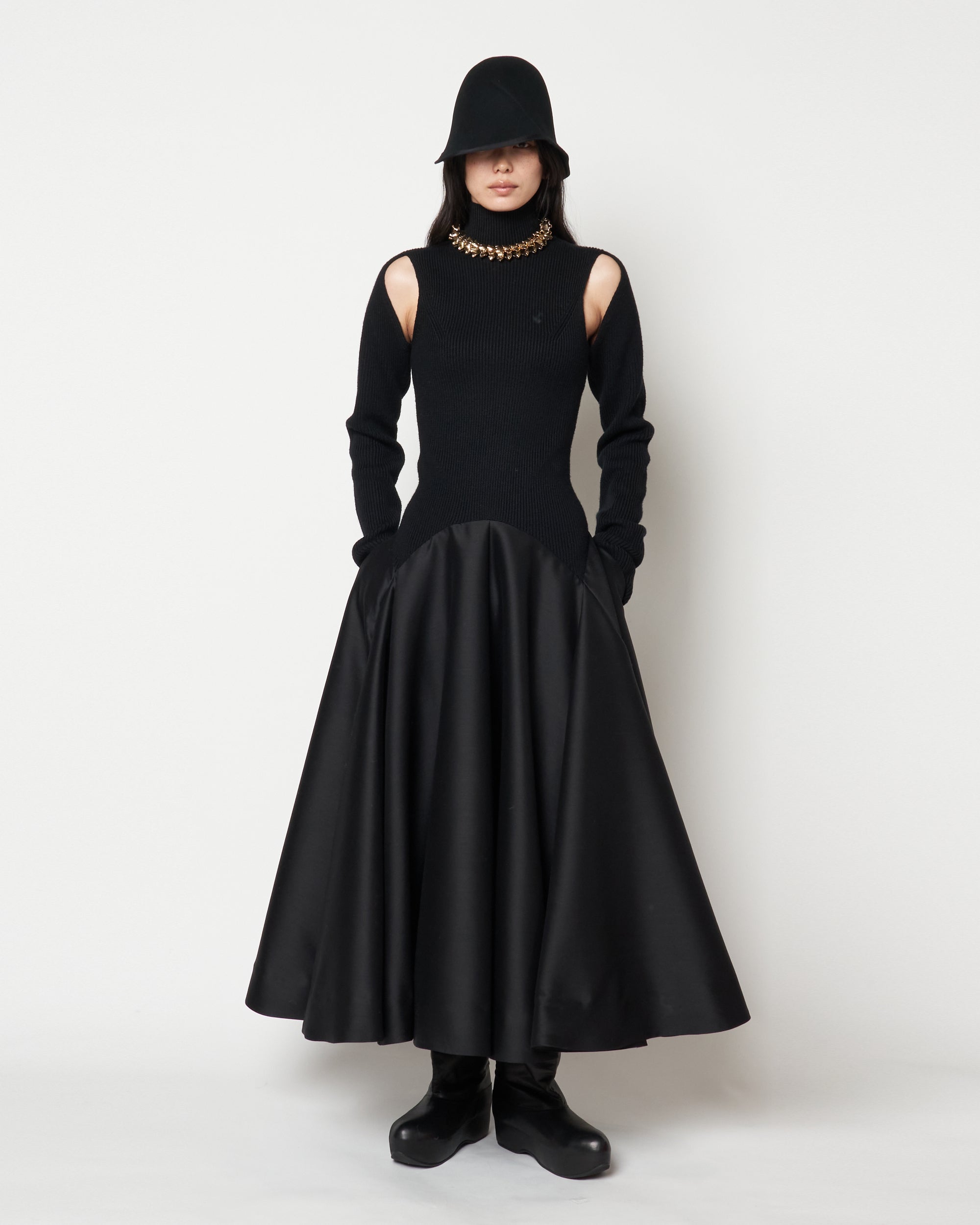 MARTINA - KNIT COMBINED DRESS