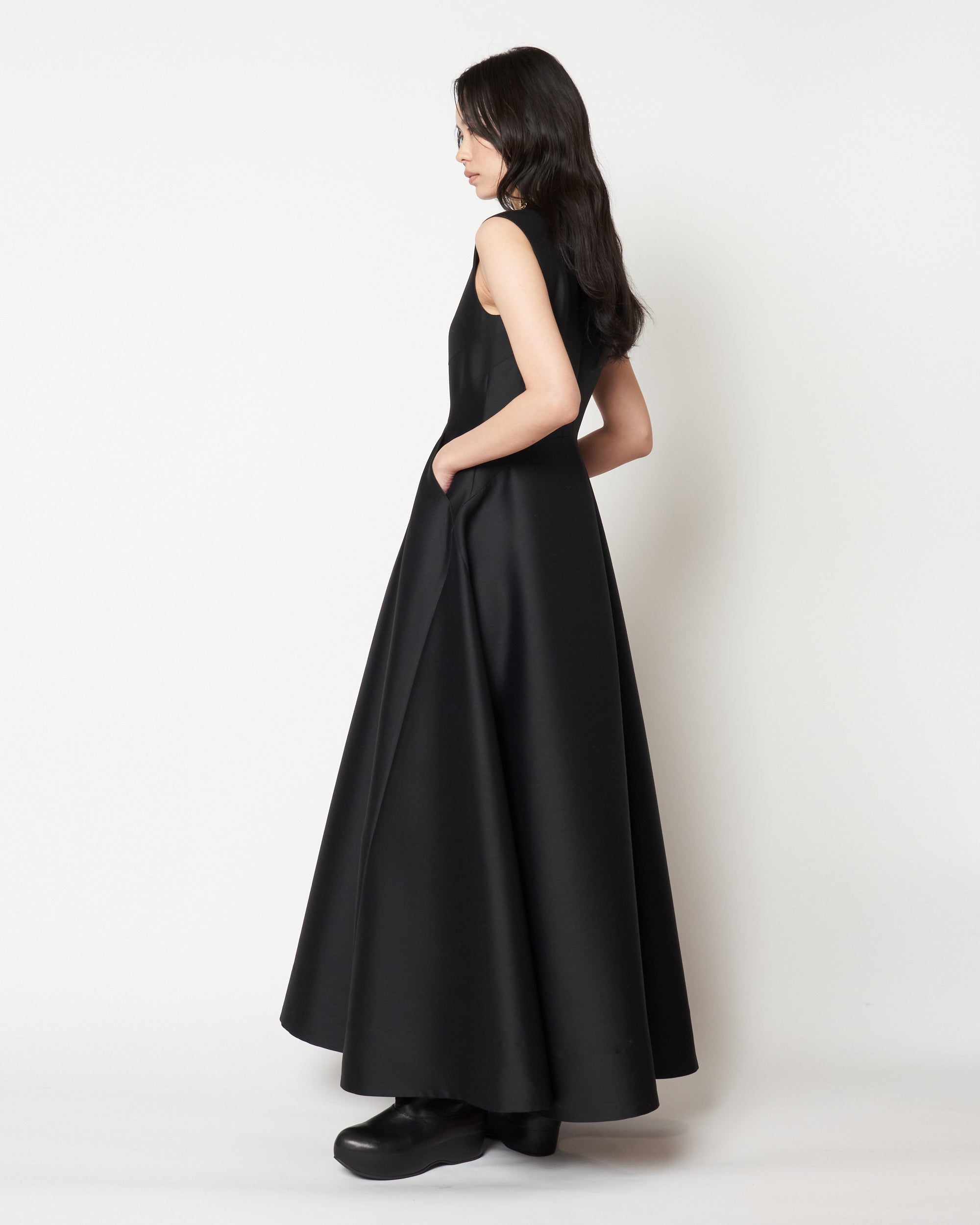 MAGGIE - WOOL SILK VOLUME DRESS