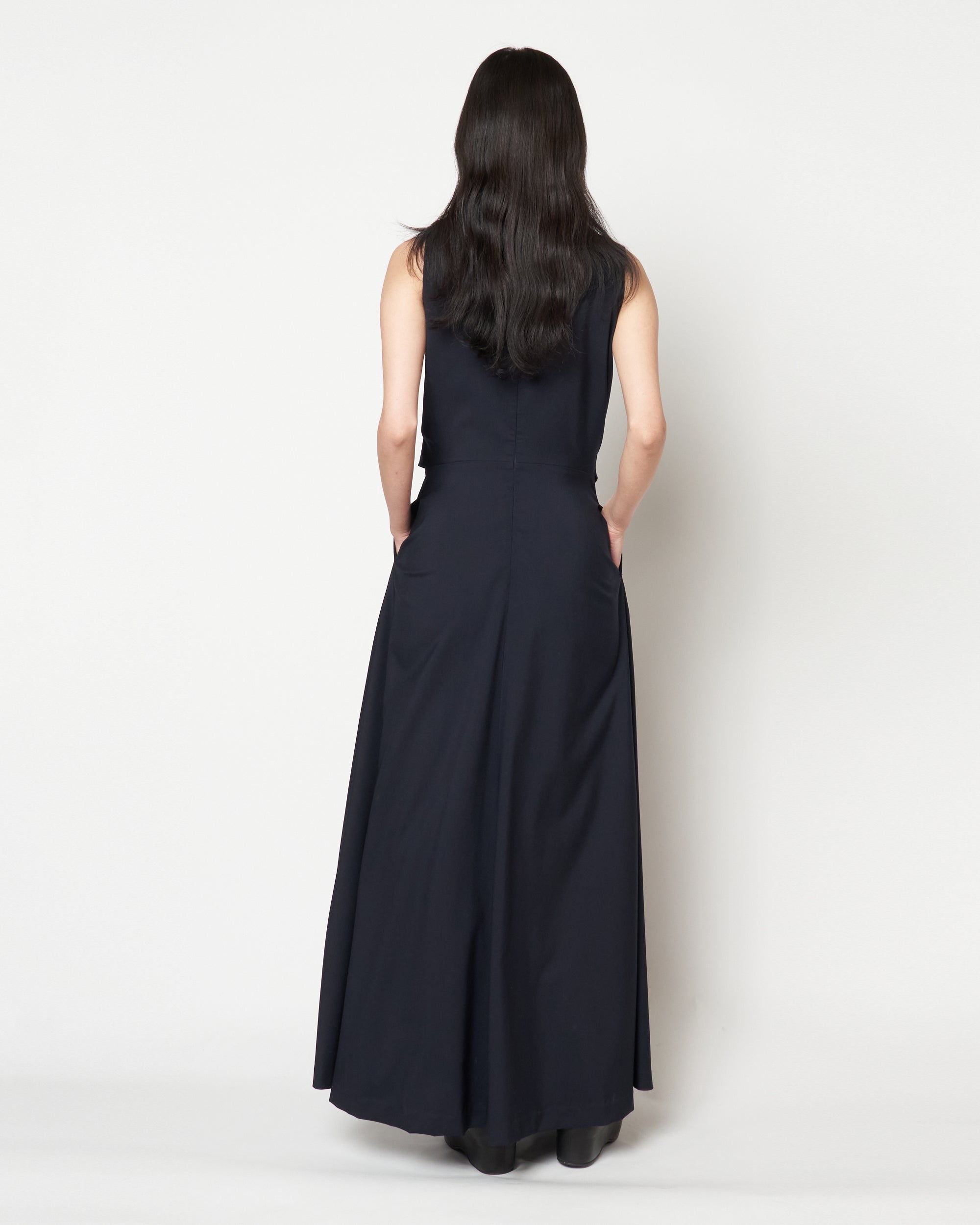 MANUELA - WOOL DRAPED DRESS
