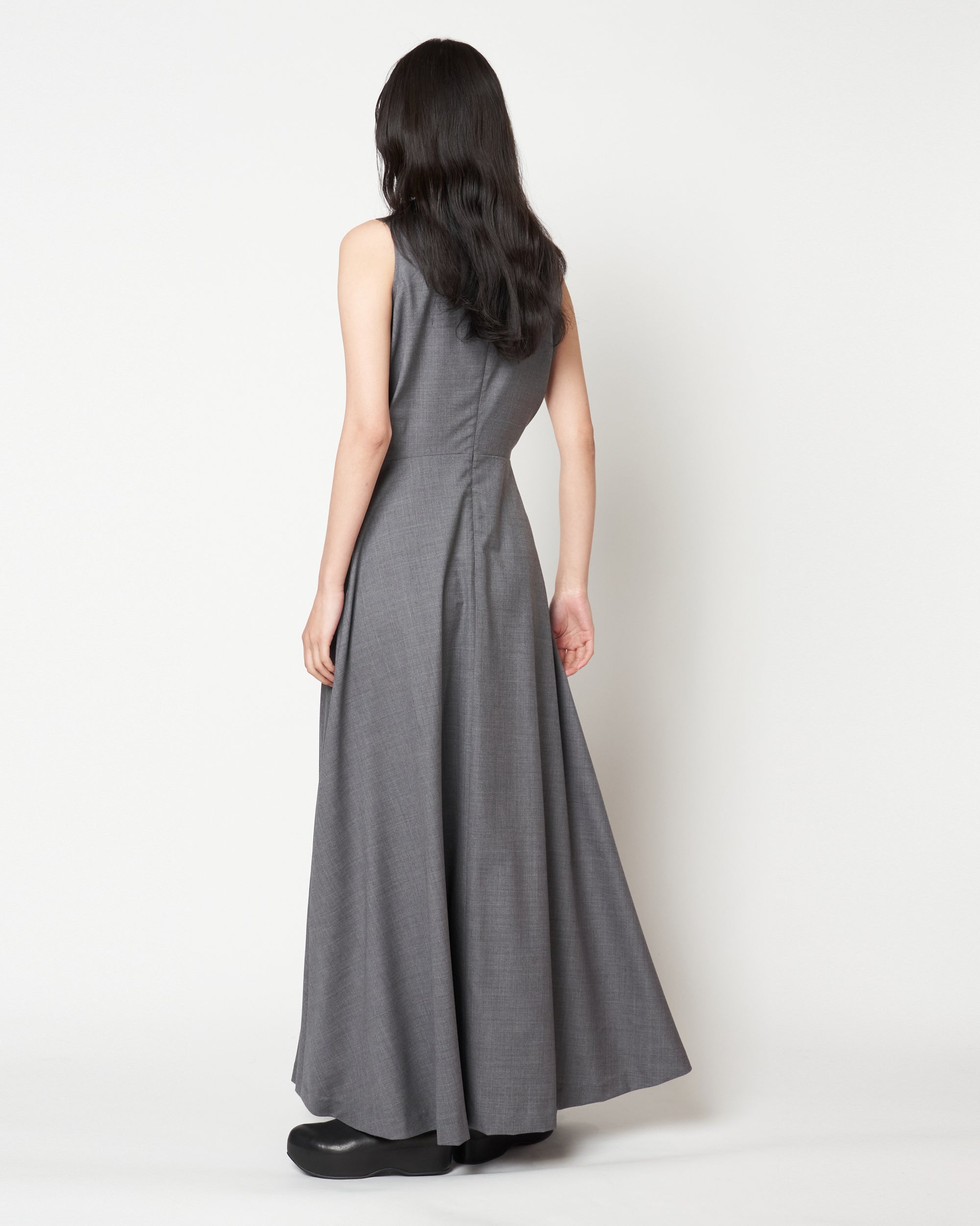 MANUELA - WOOL DRAPED DRESS