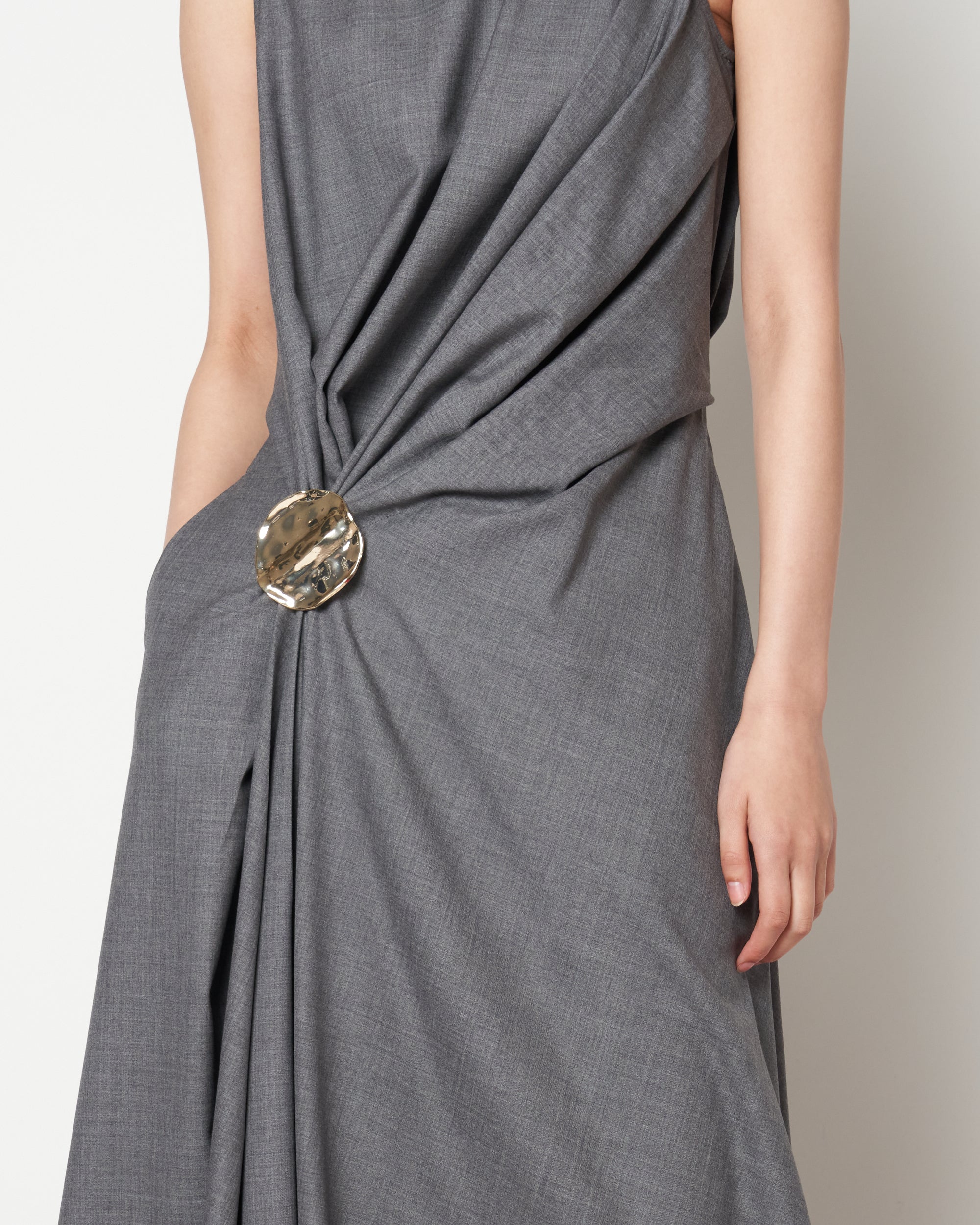 MANUELA - WOOL DRAPED DRESS