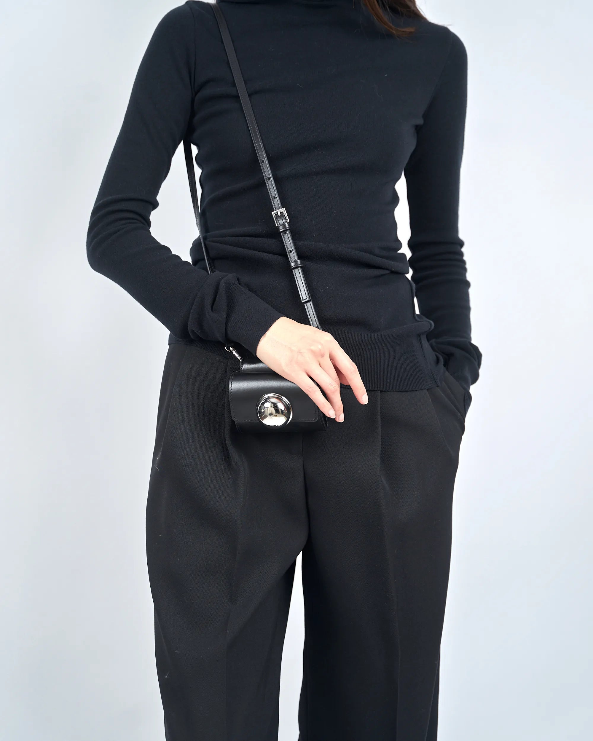 CUPOLA - SPHERE BUTTON LEATHER WALLET