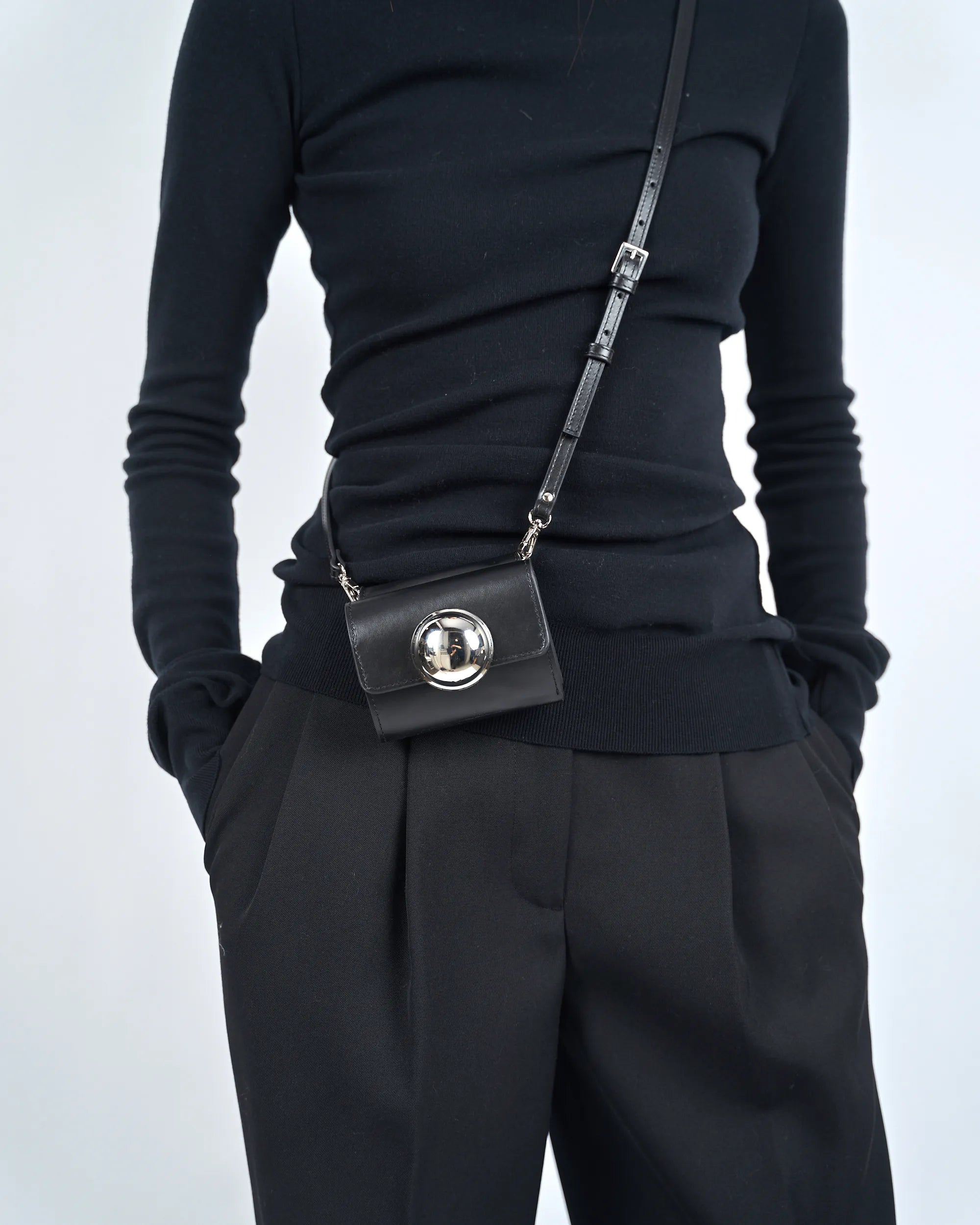 CUPOLA - SPHERE BUTTON LEATHER WALLET