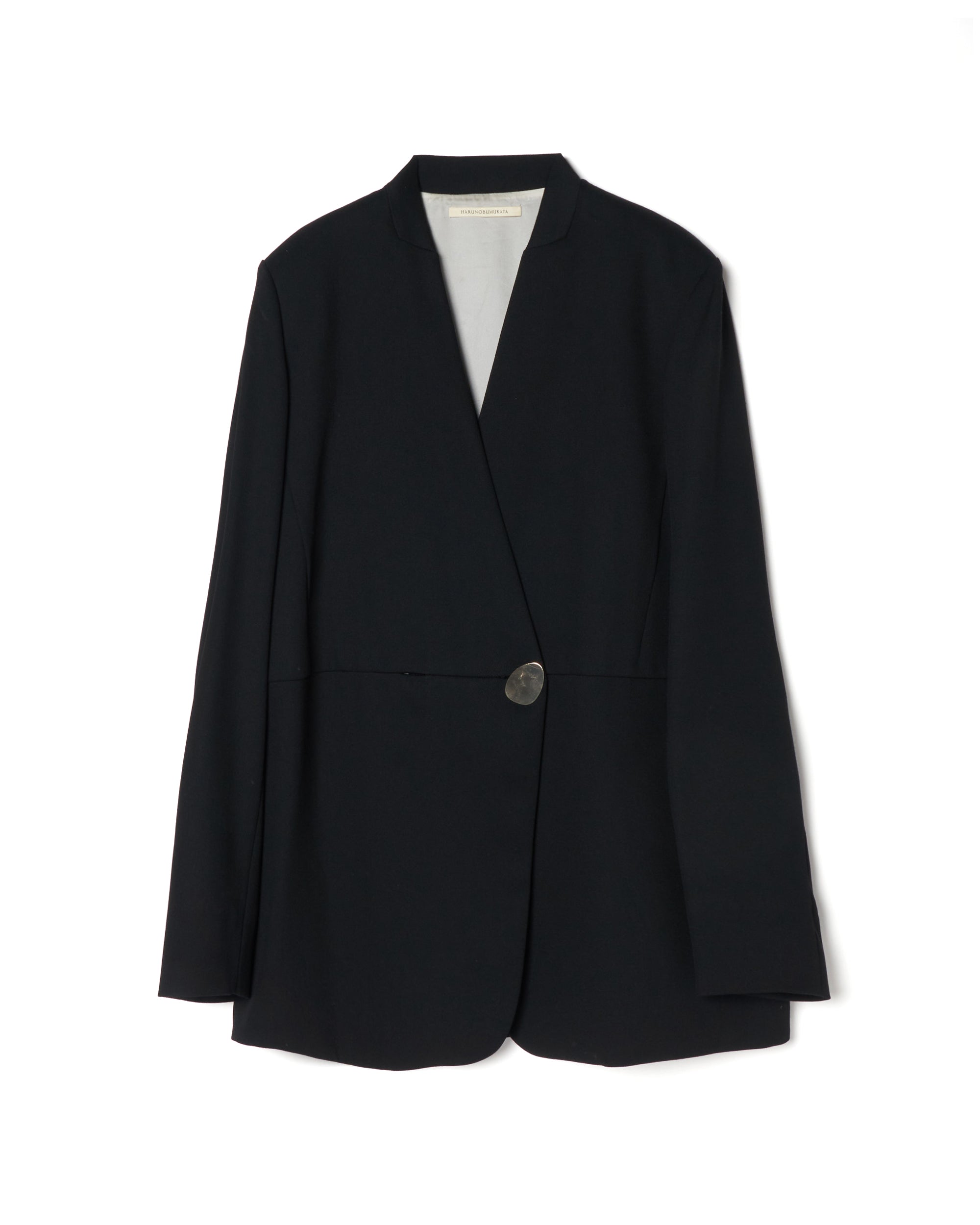 HARU - COLLARLESS SUMMER WOOL TAILORED BLAZER