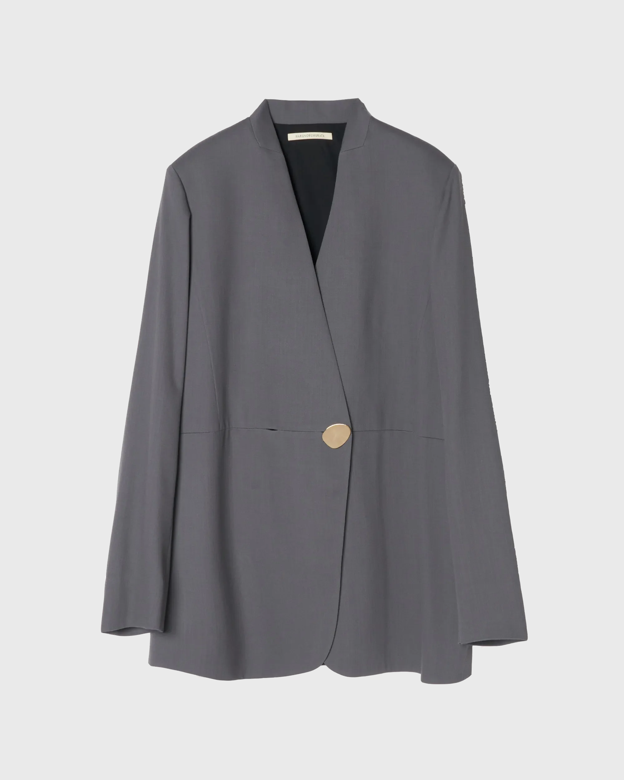 HARU - COLLARLESS SUMMER WOOL TAILORED BLAZER