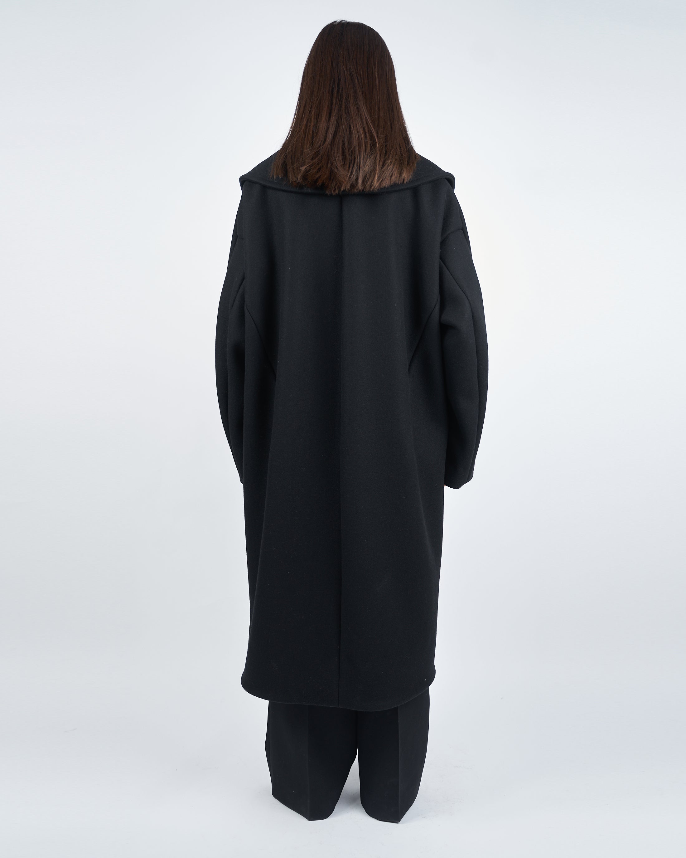 ILYSSA - ROUND SHAPED HEAVY MELTON COAT