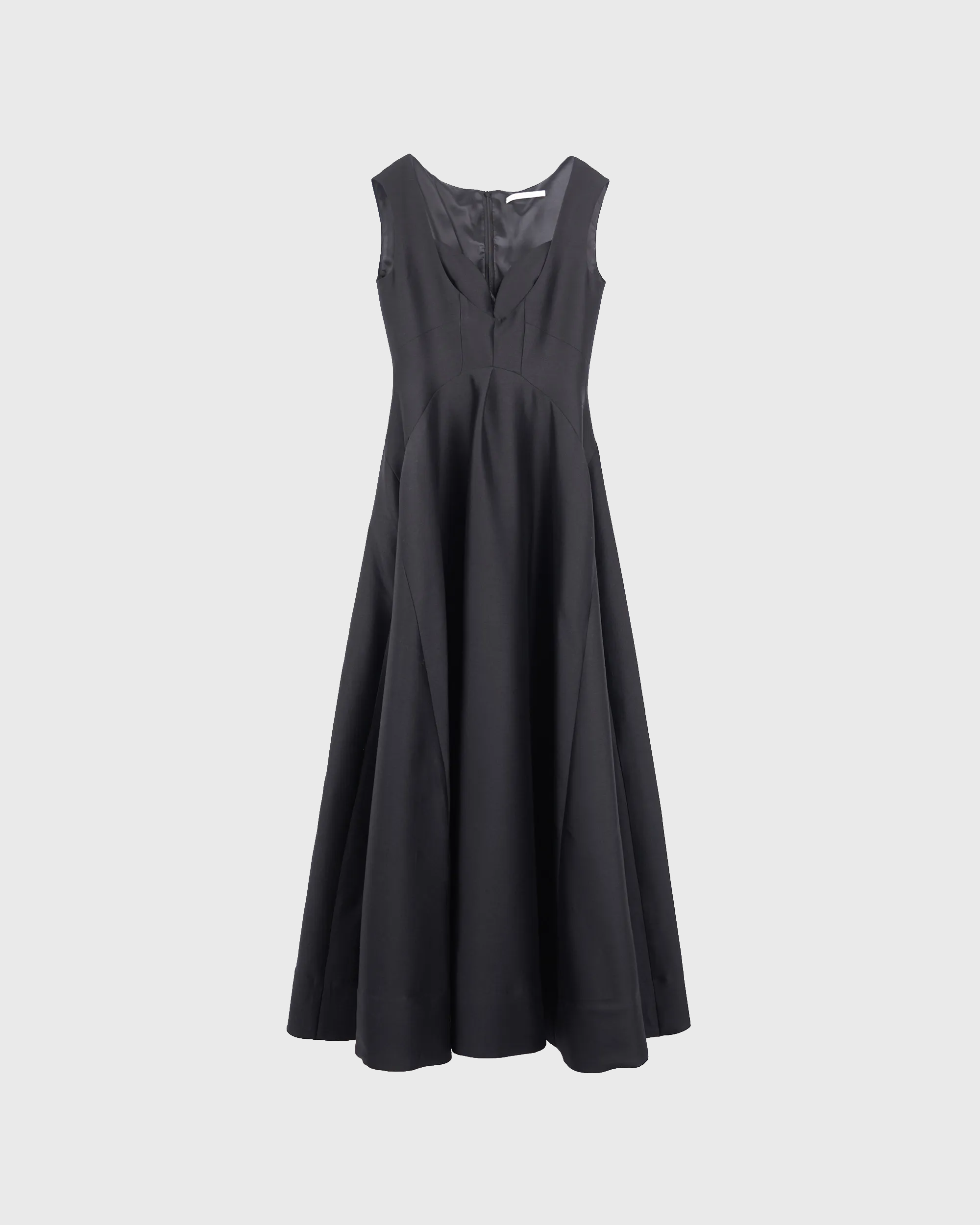 INES - SILK WOOL FLARE DRESS