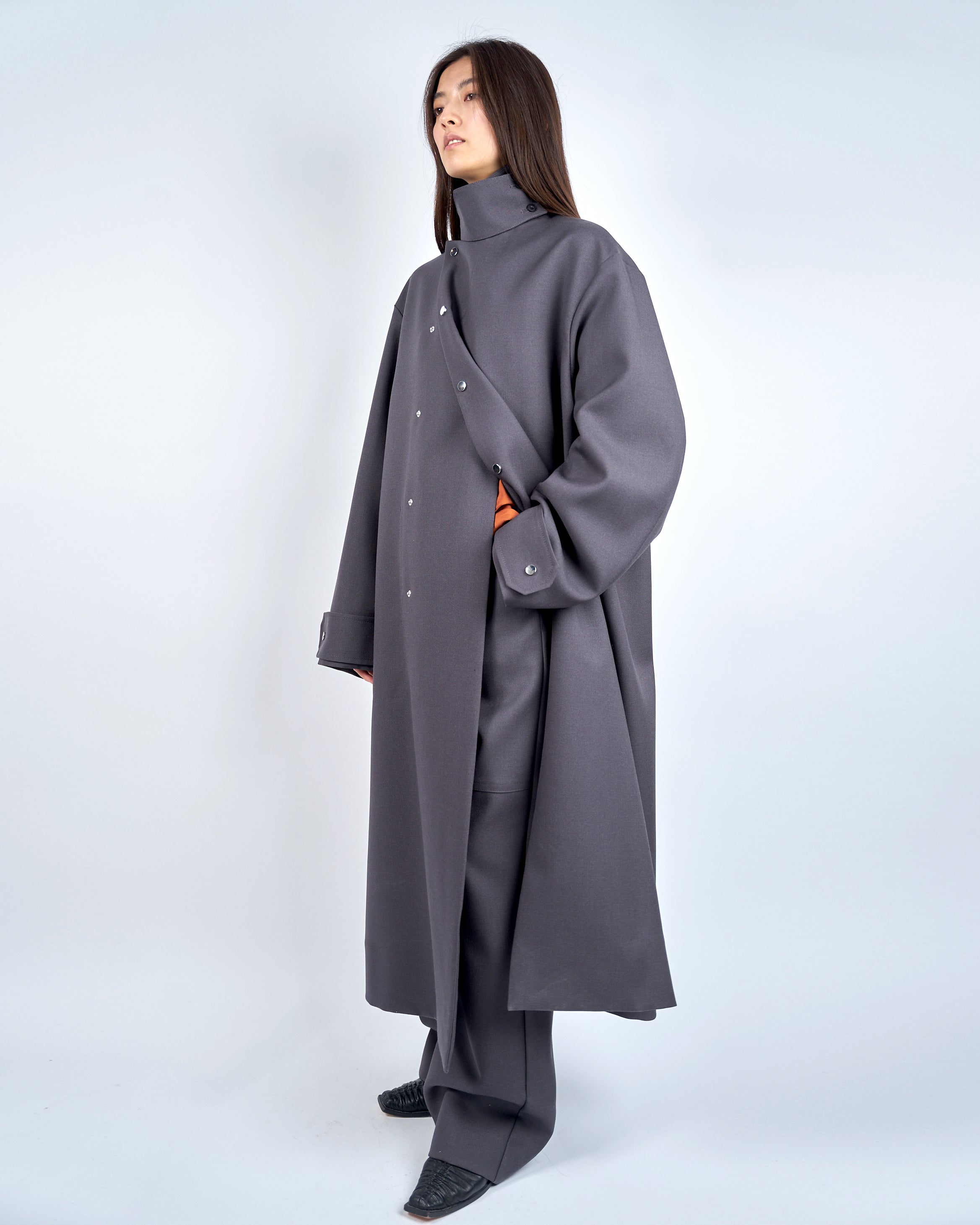 IRONVILLE - OVERSIZED WOOL TRENCH COAT