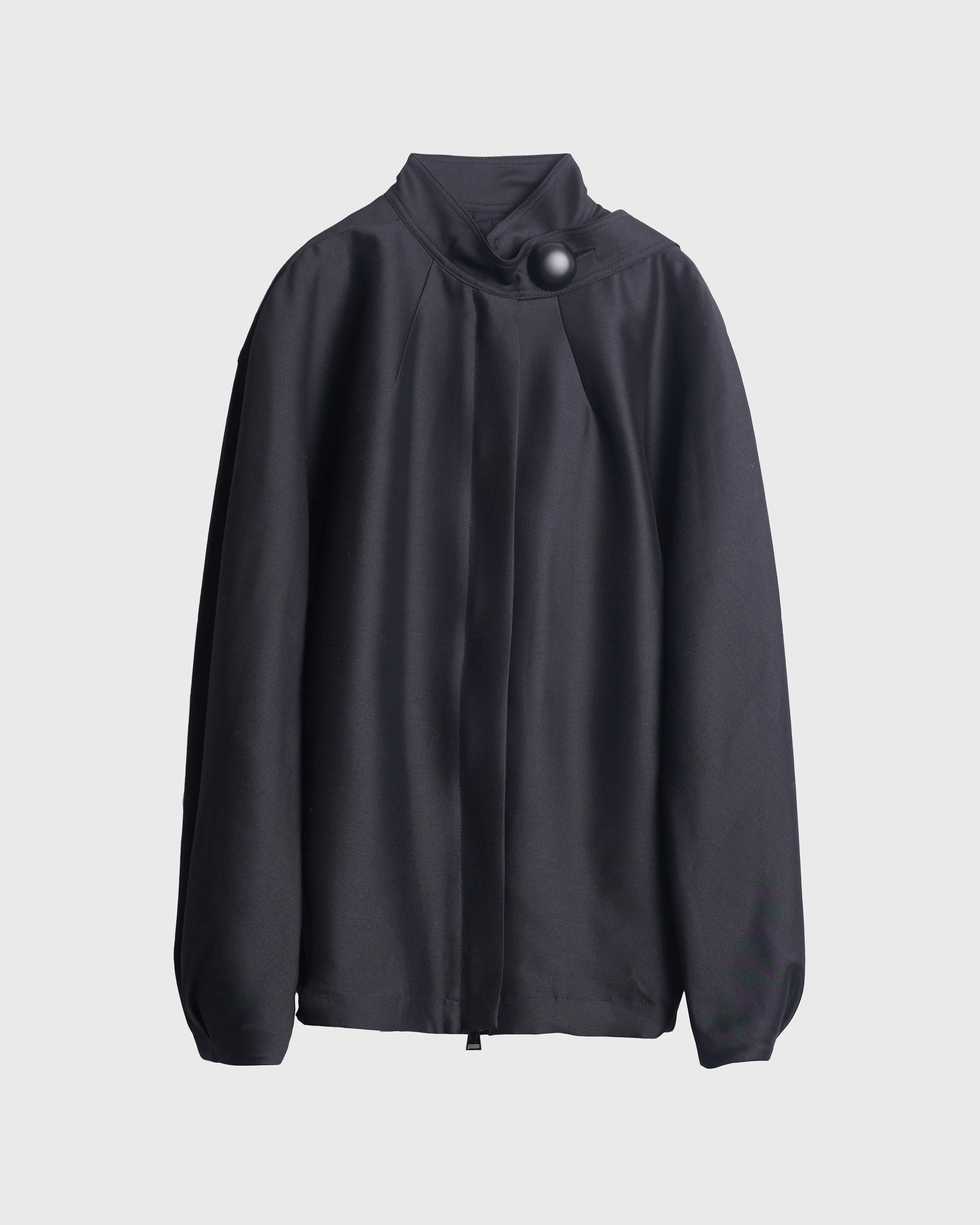 IVANA- ROUND SHAPED ZIP UP WOOL BLOUSON