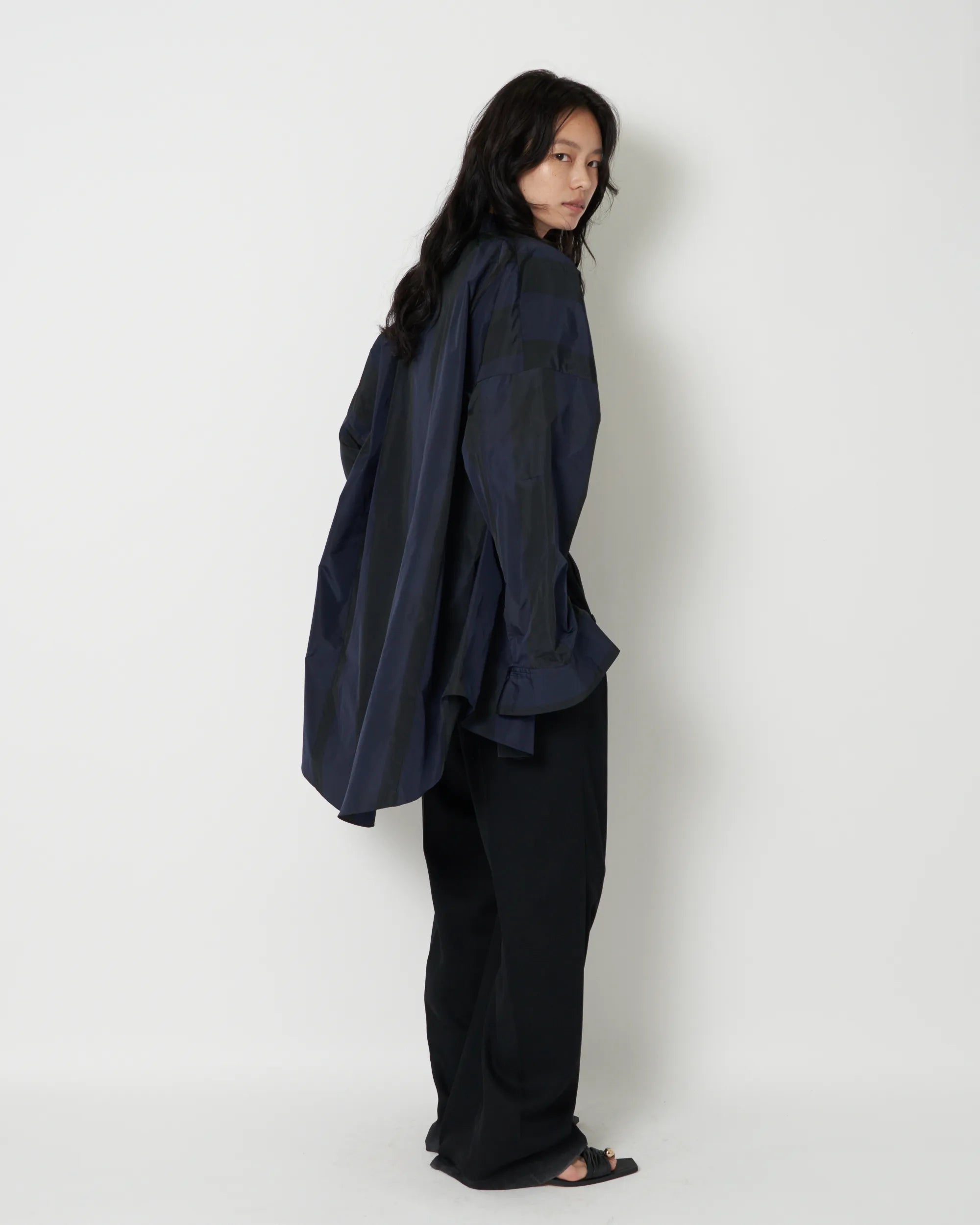 JASLYN - PLAID TAFFETA VOLUMINOUS SHIRT