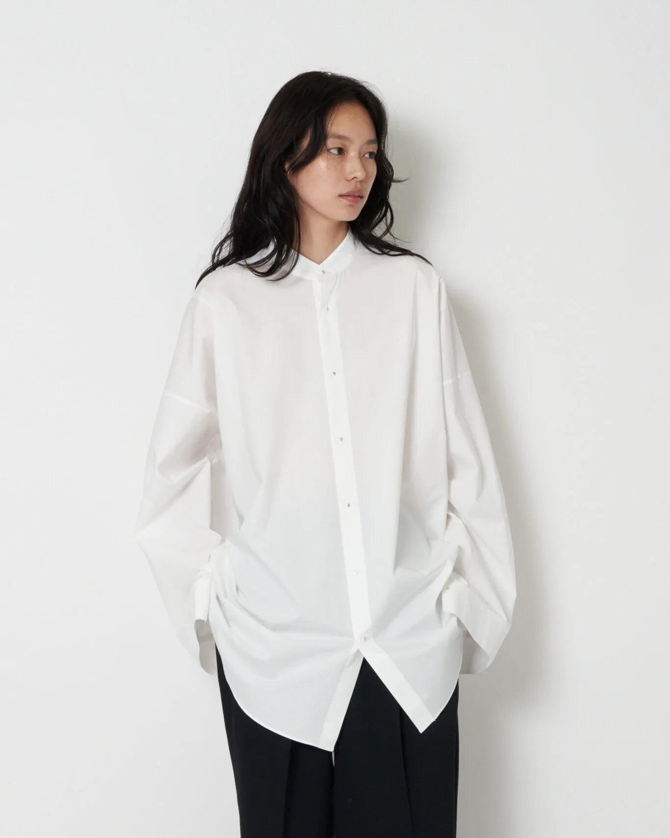 JASLYN - COTTON POPLIN VOLUMINOUS SHIRT