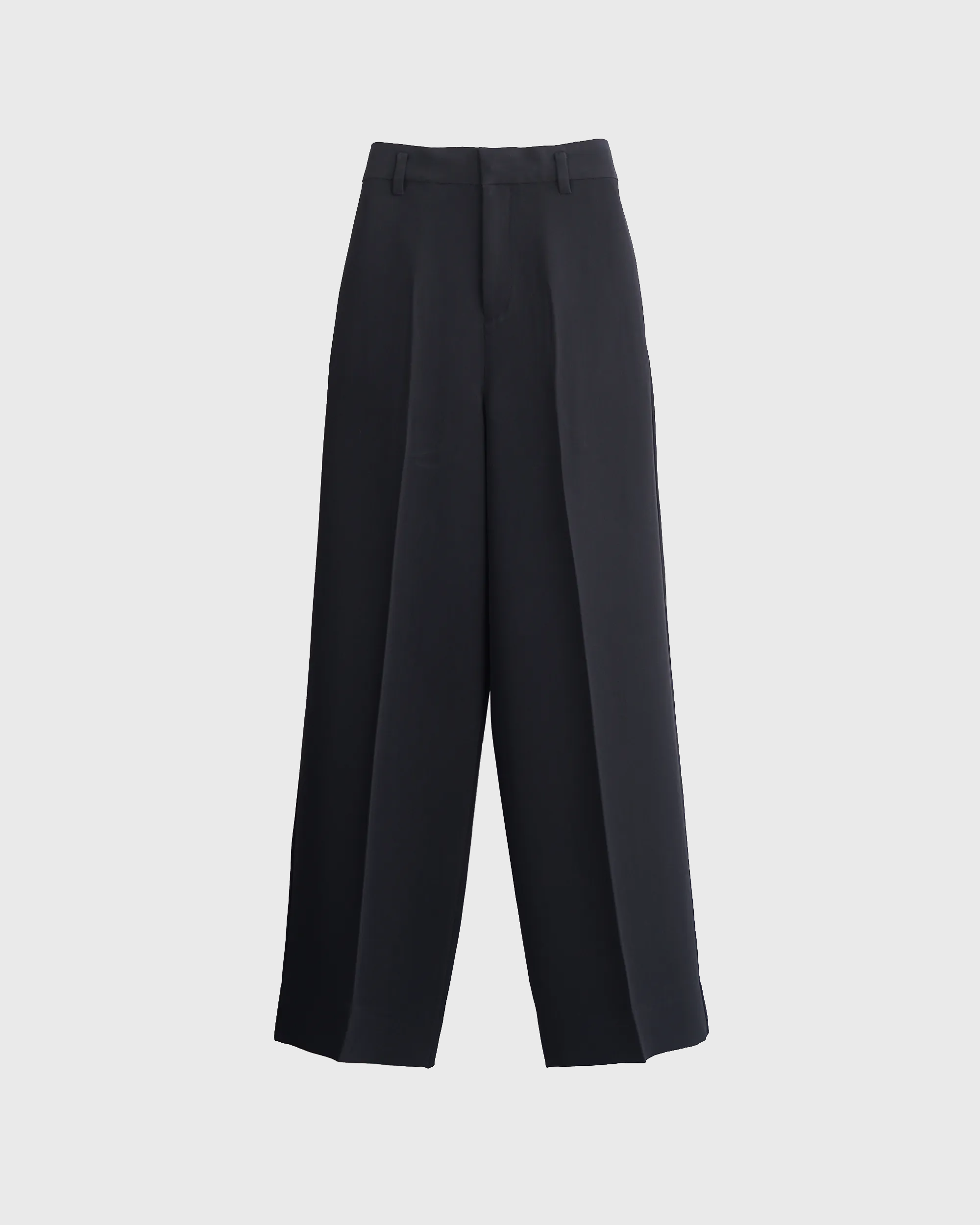 JAVELIN - WIDE SILHOUETTE VISCOSE CADY TROUSERS - BLACK