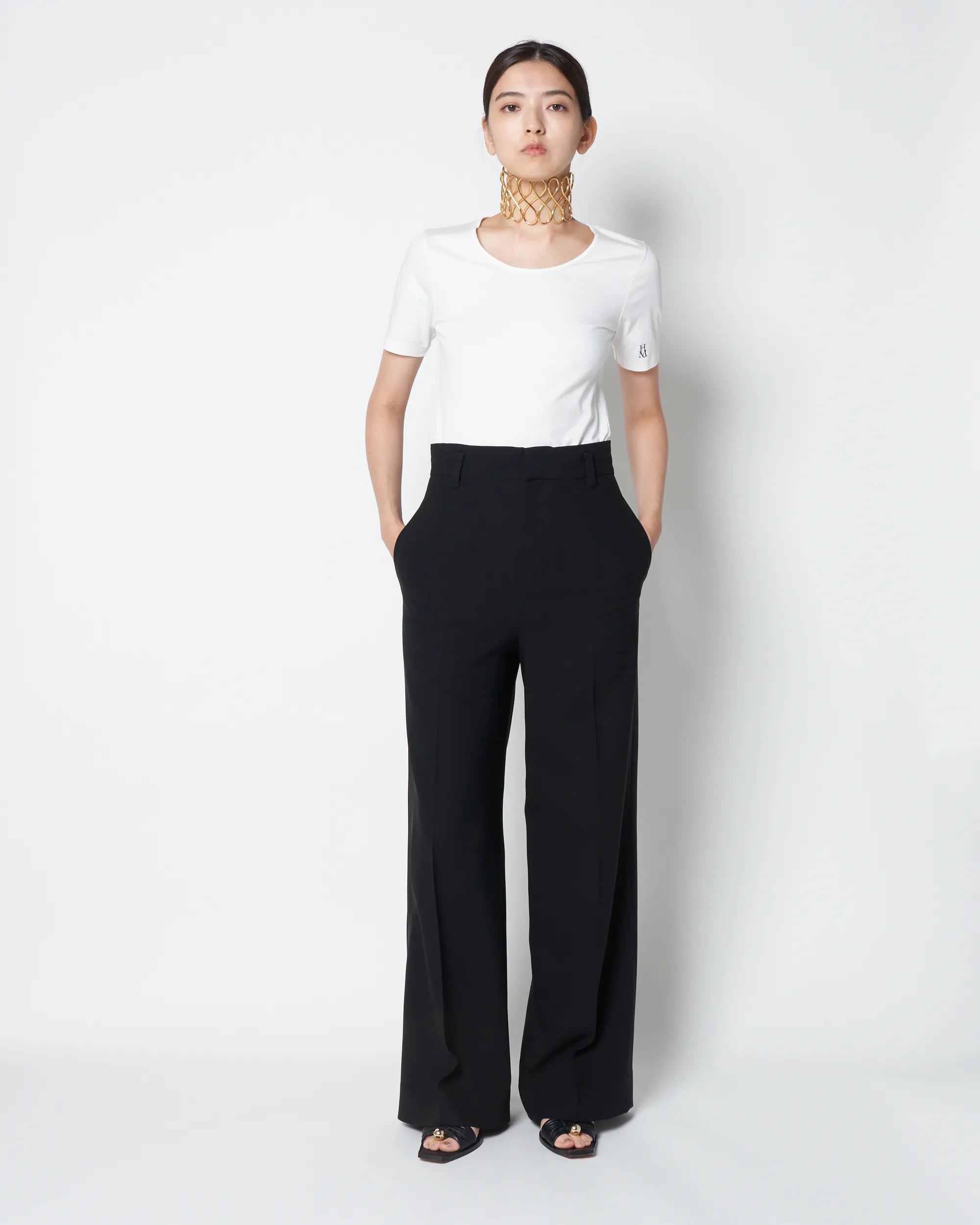 JAVELIN -WIDE SILHOUETTE SILK TROUSERS