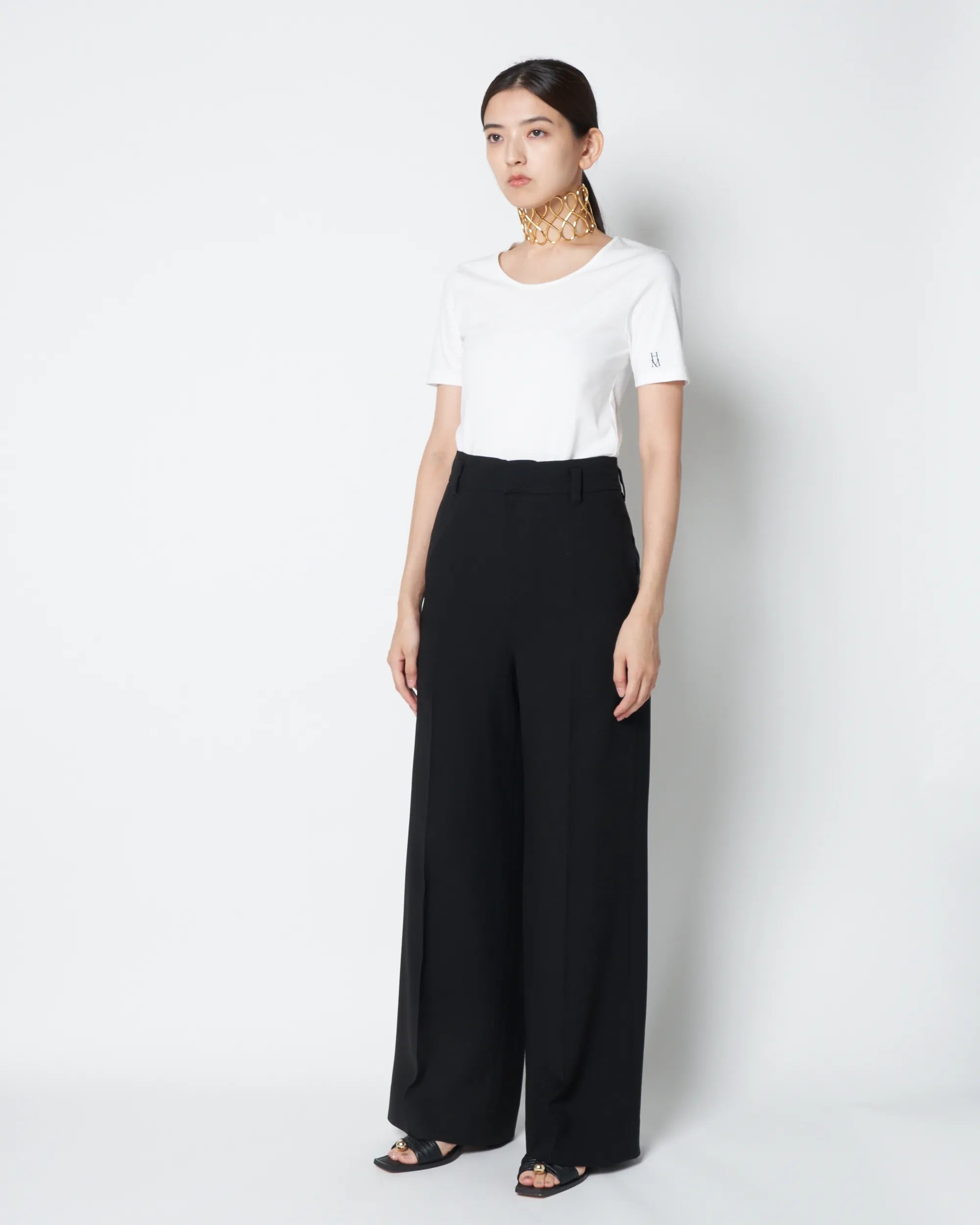 JAVELIN -WIDE SILHOUETTE SILK TROUSERS