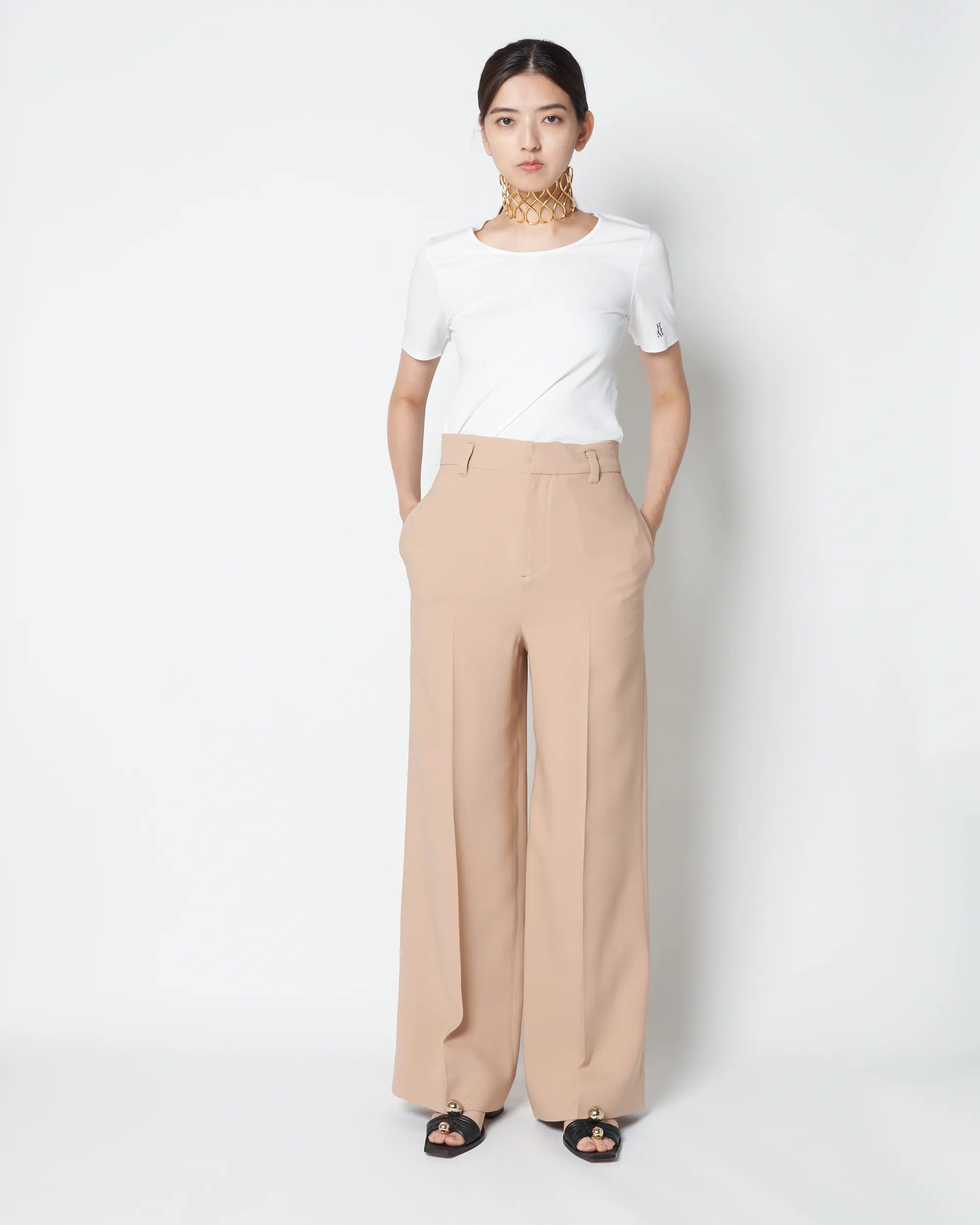 JAVELIN -WIDE SILHOUETTE SILK TROUSERS