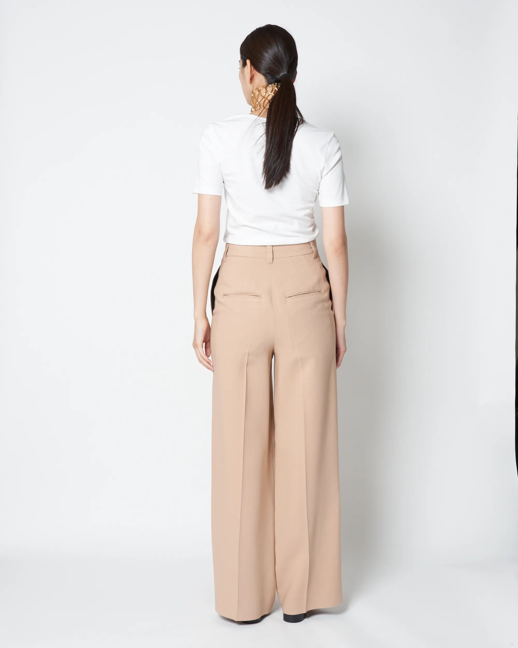 JAVELIN -WIDE SILHOUETTE SILK TROUSERS