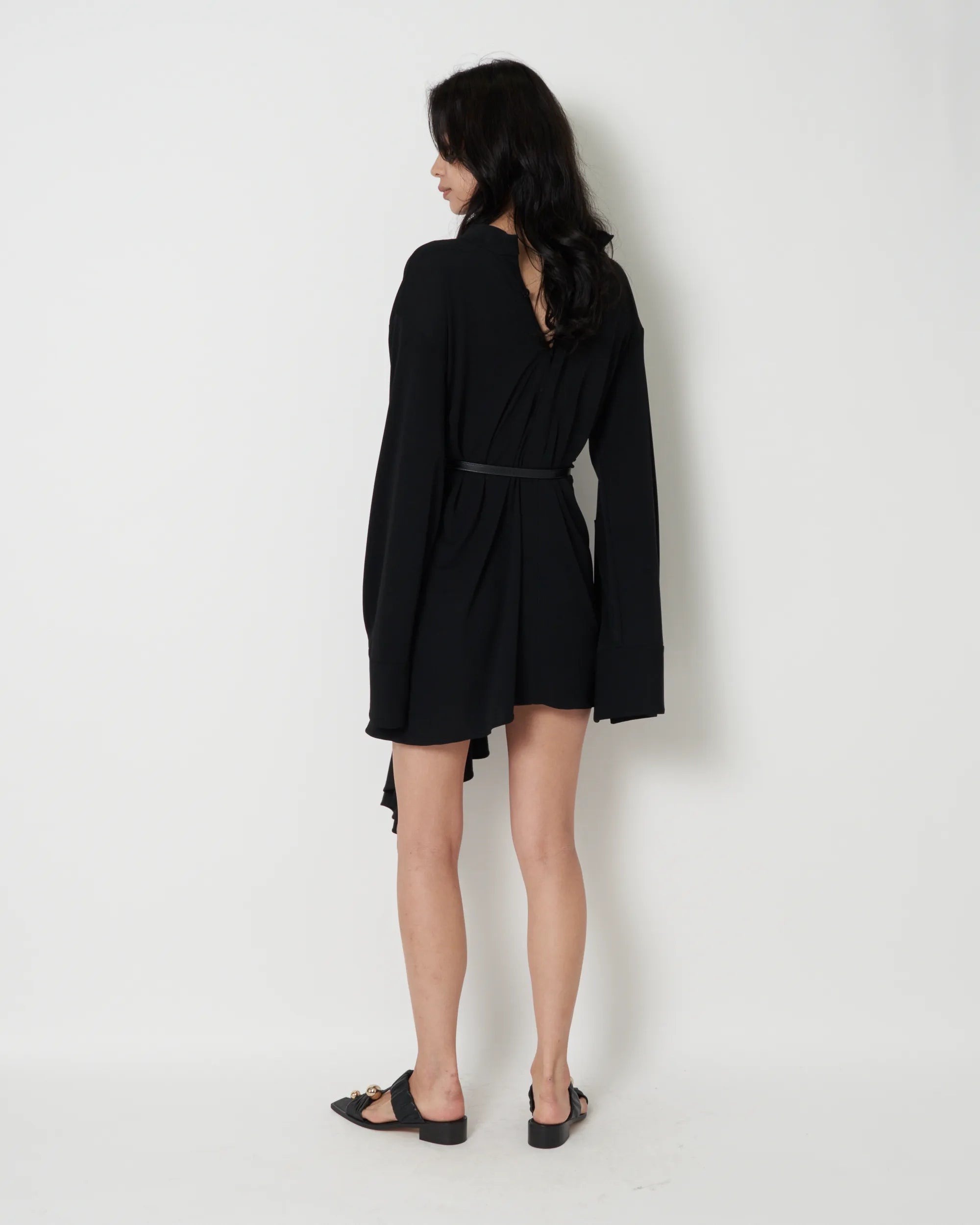 JULIETTE - HIGH TWISTED JERSEY BELTED MINI DRESS / TOP