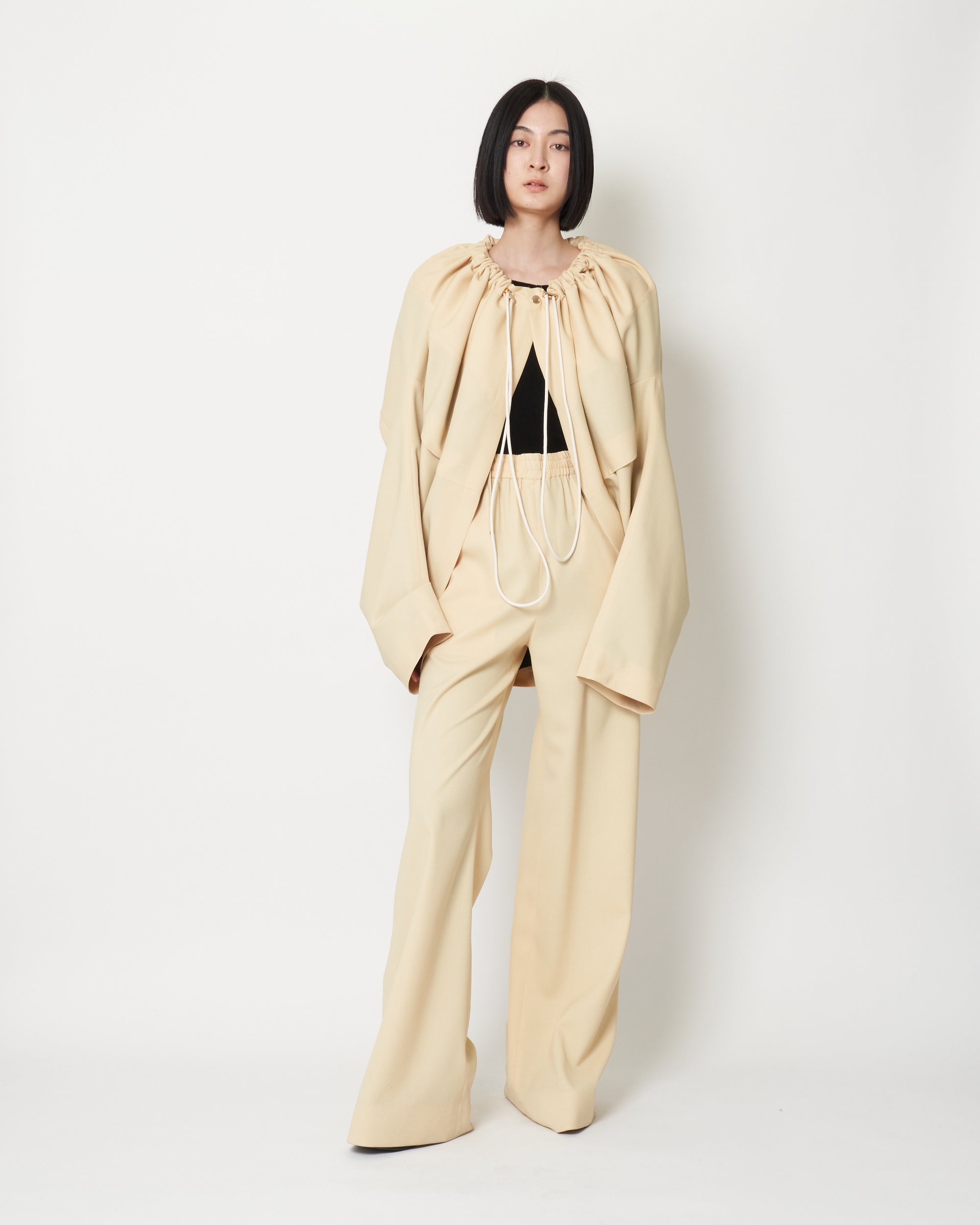 KALLA - GATHERED FRONT HOODED BLOUSON