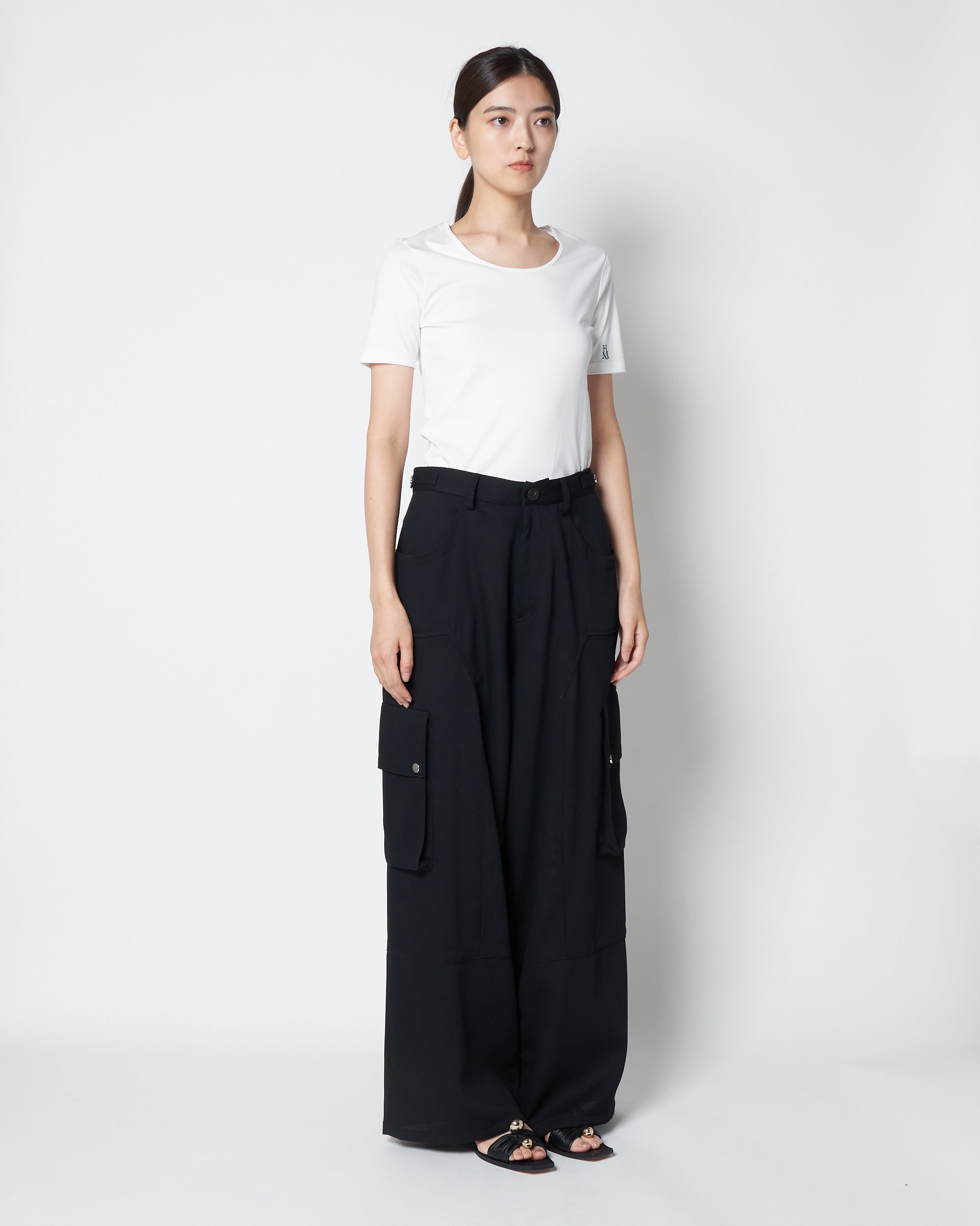 LOBBY - WOOL WIDE CARGO PANTS