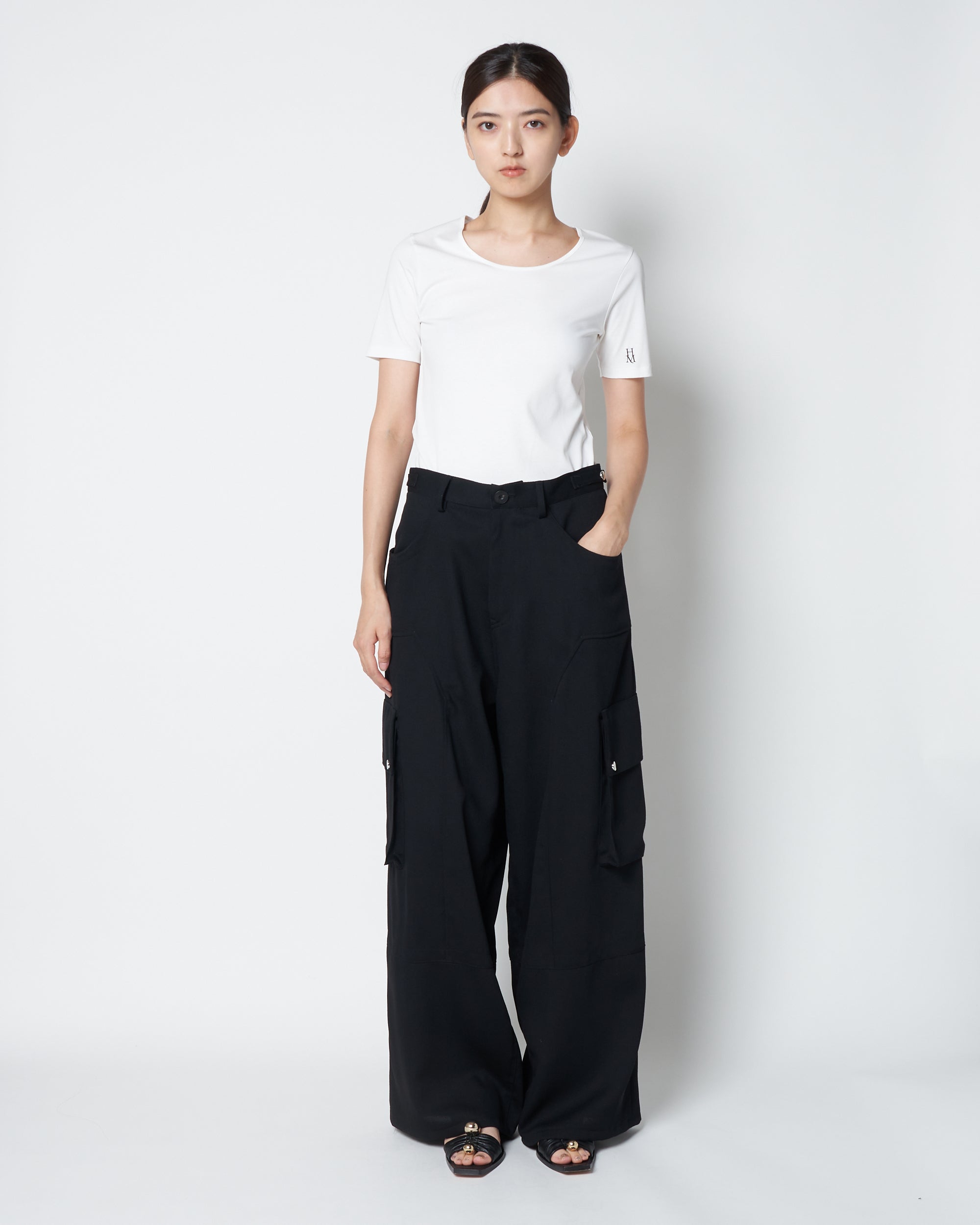 LOBBY - WOOL WIDE CARGO PANTS