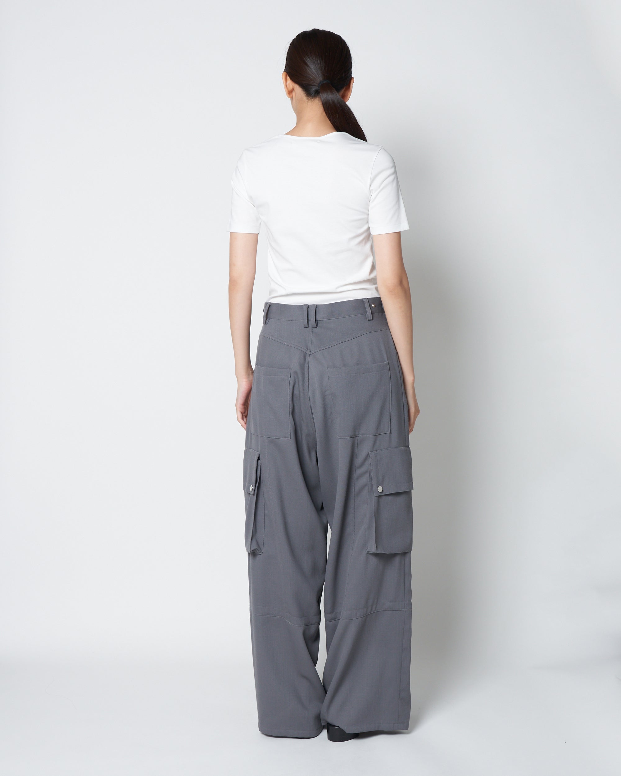 LOBBY - WOOL WIDE CARGO PANTS