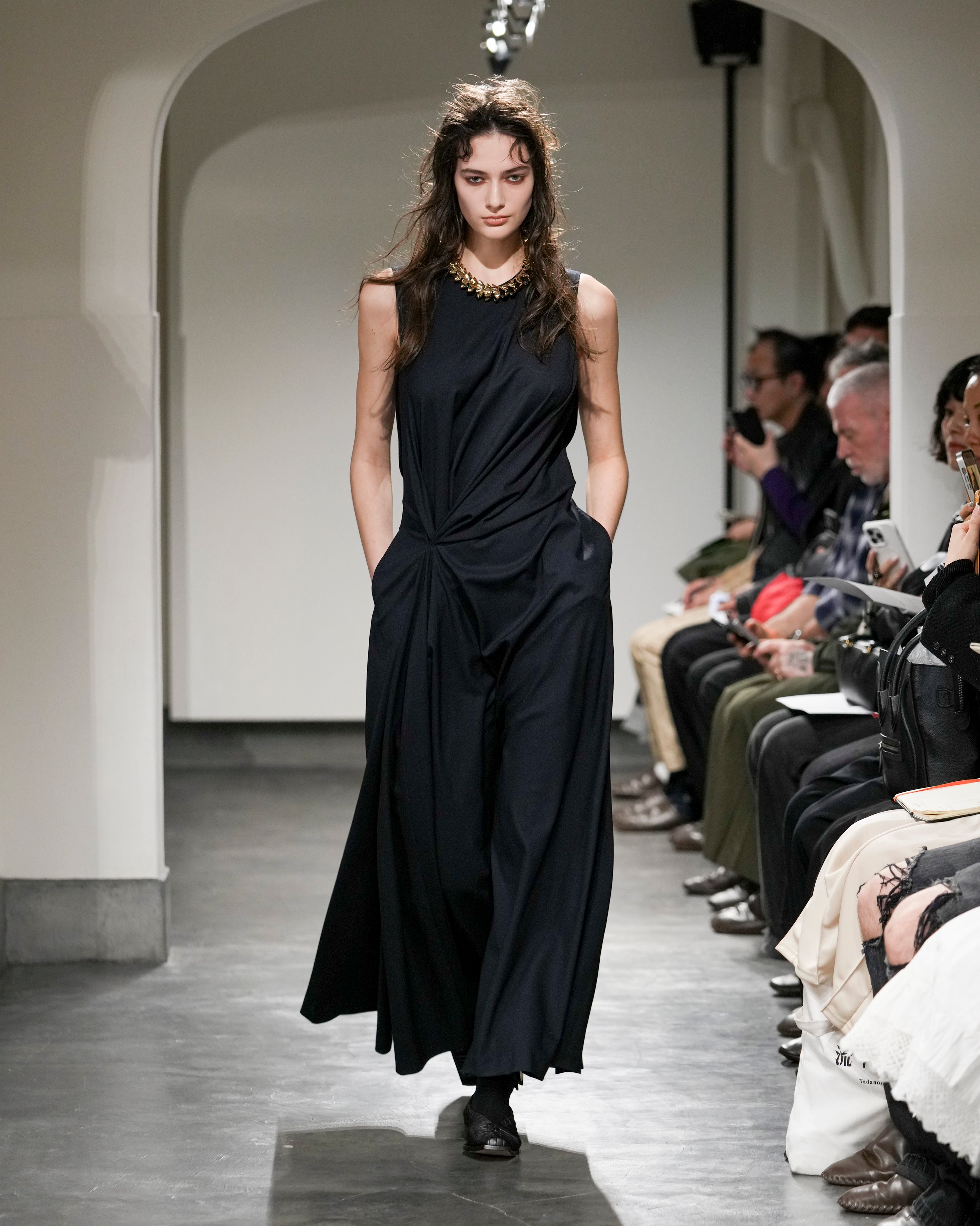 MANUELA - WOOL DRAPED DRESS