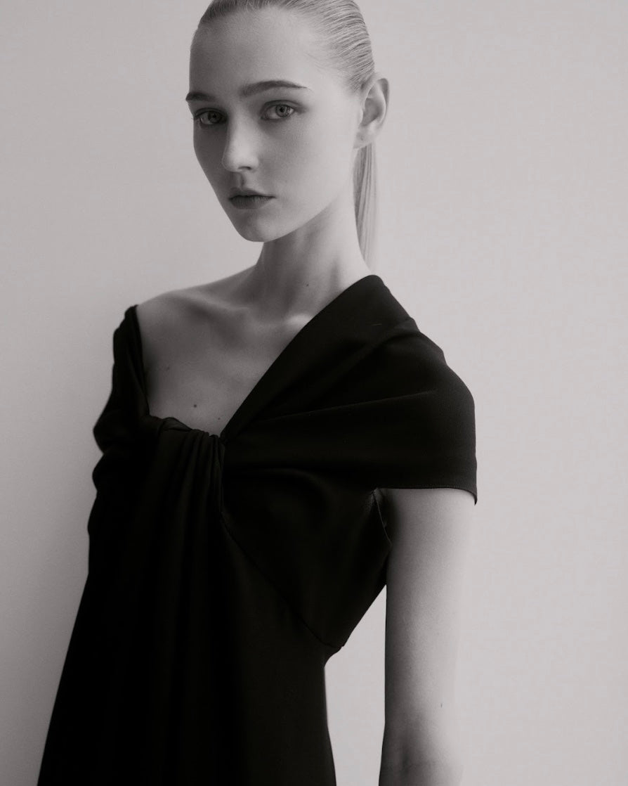 OPUS - DRAPED TRIACETATE DRESS