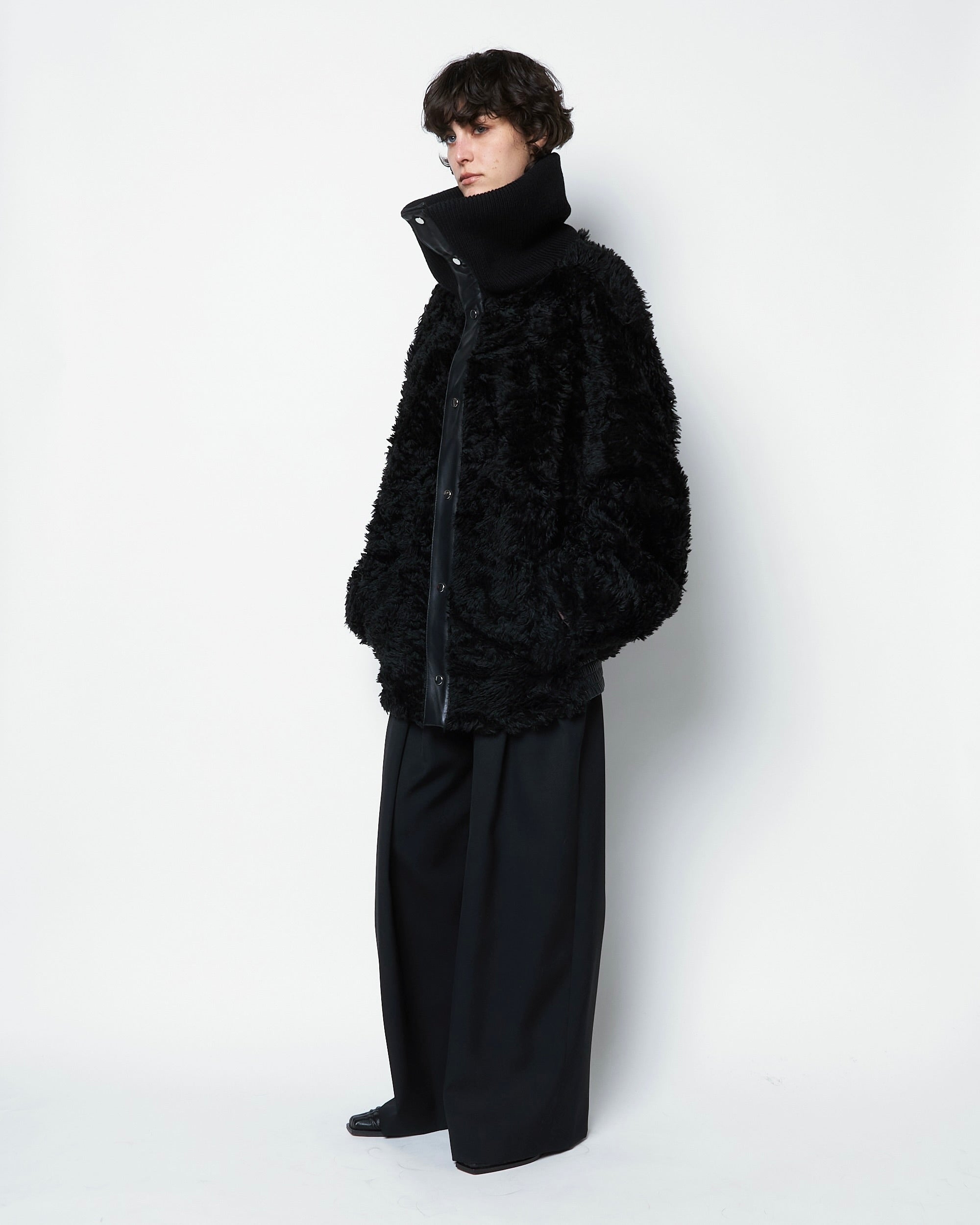 ODELIA - WOOL BOA COLLAR JACKET