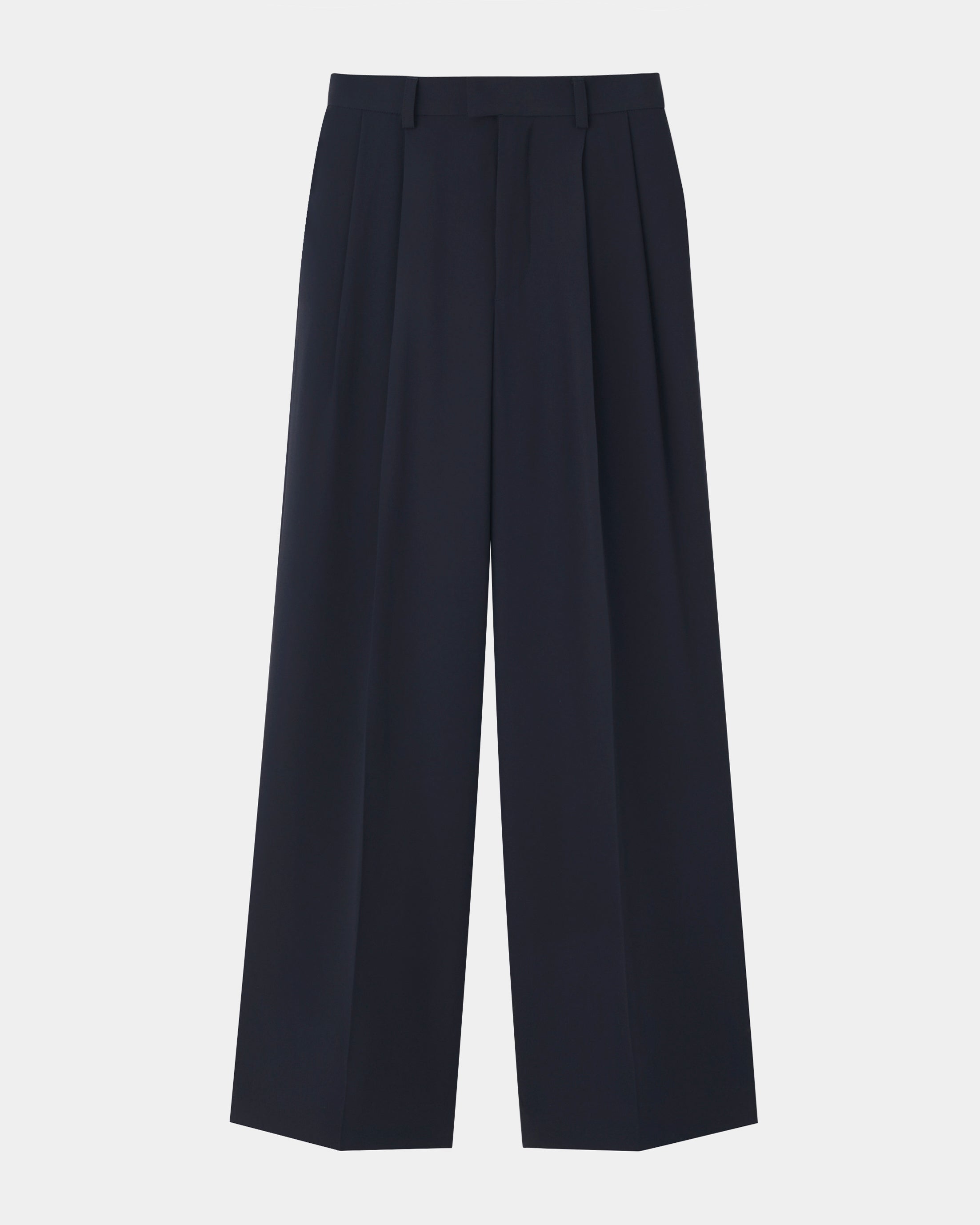 ISPARTA - WIDE SILHOUETTE SATIN TUCKED TROUSERS