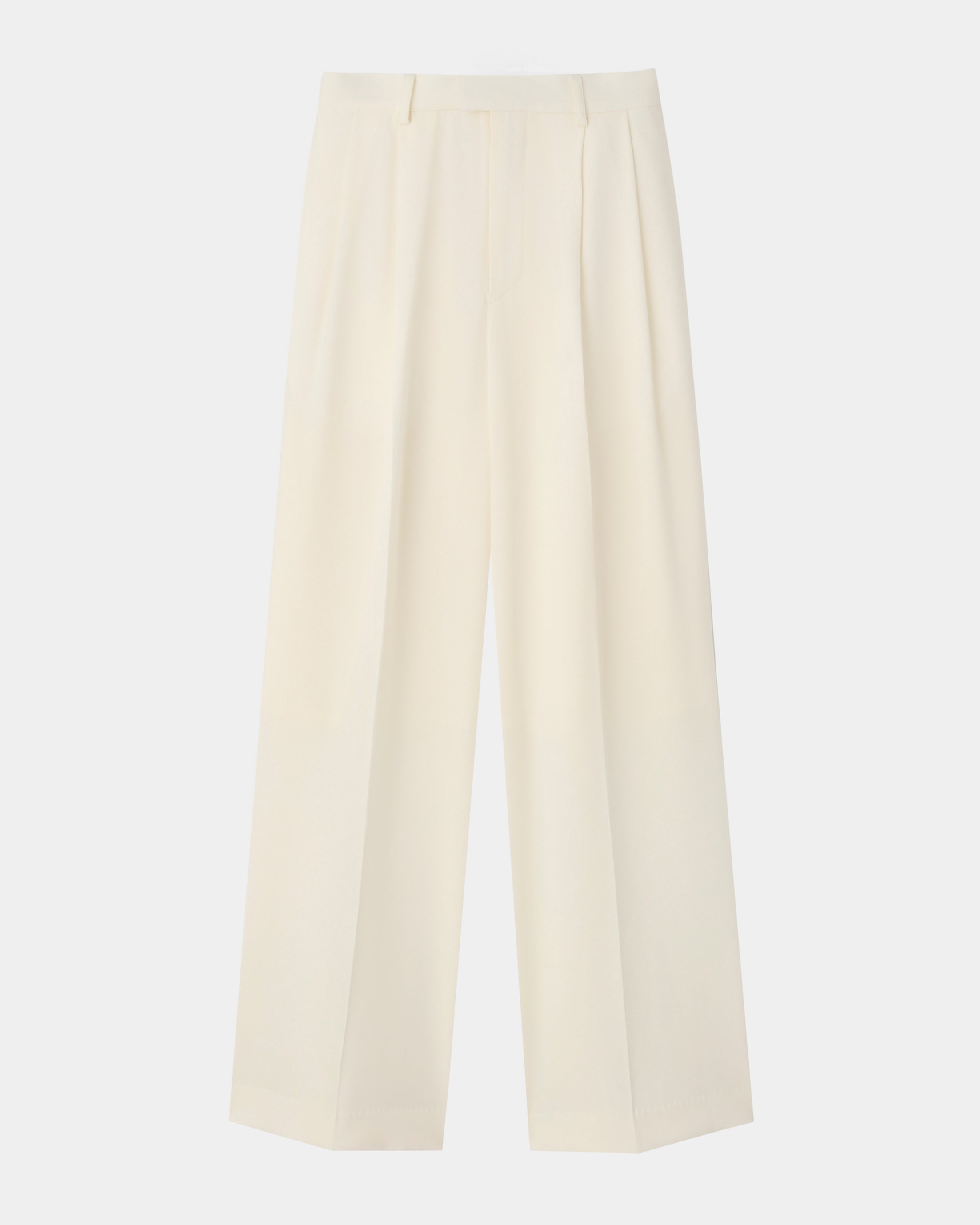 ISPARTA - WIDE SILHOUETTE SATIN TUCKED TROUSERS