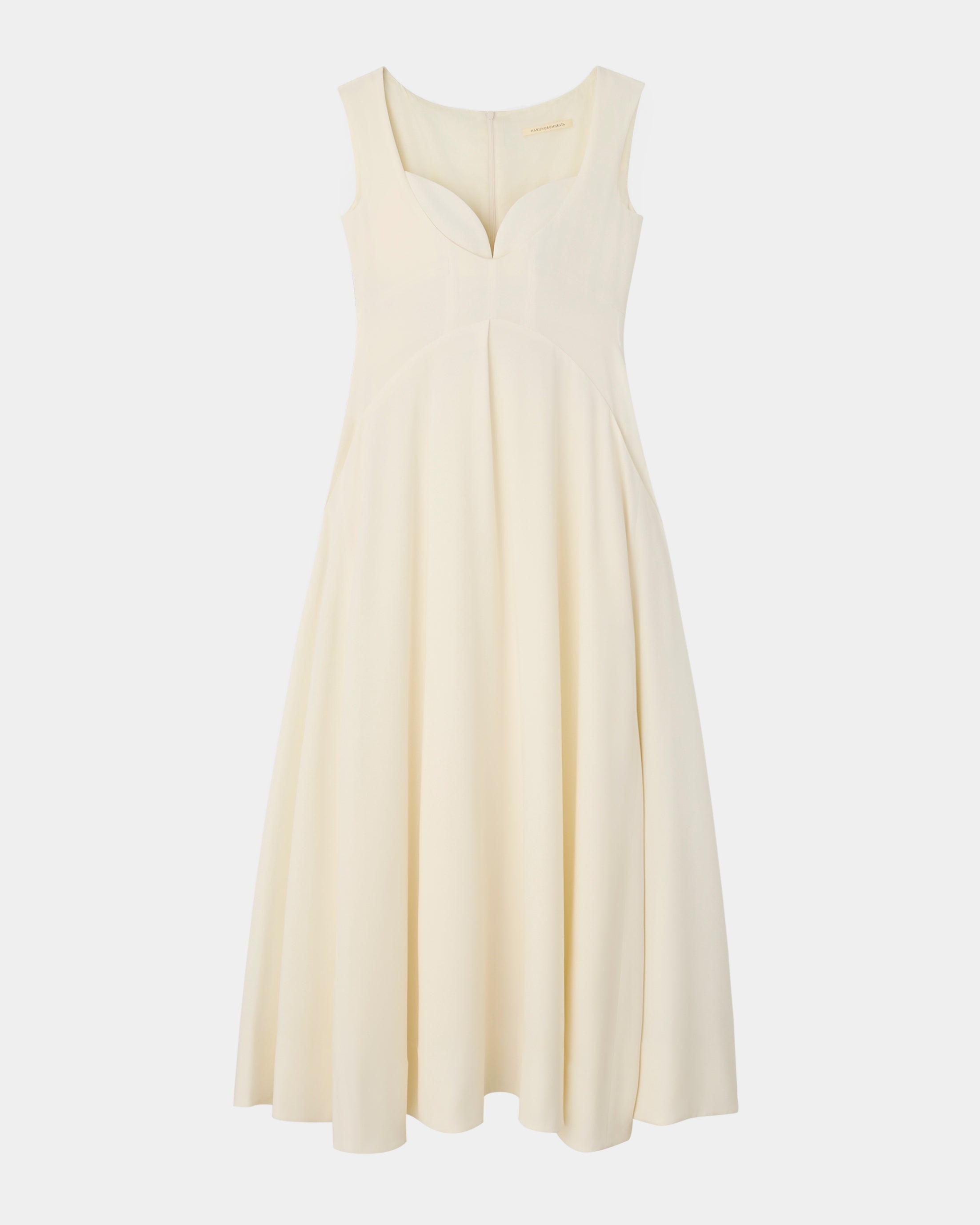INES - BACK SATIN FLARE DRESS