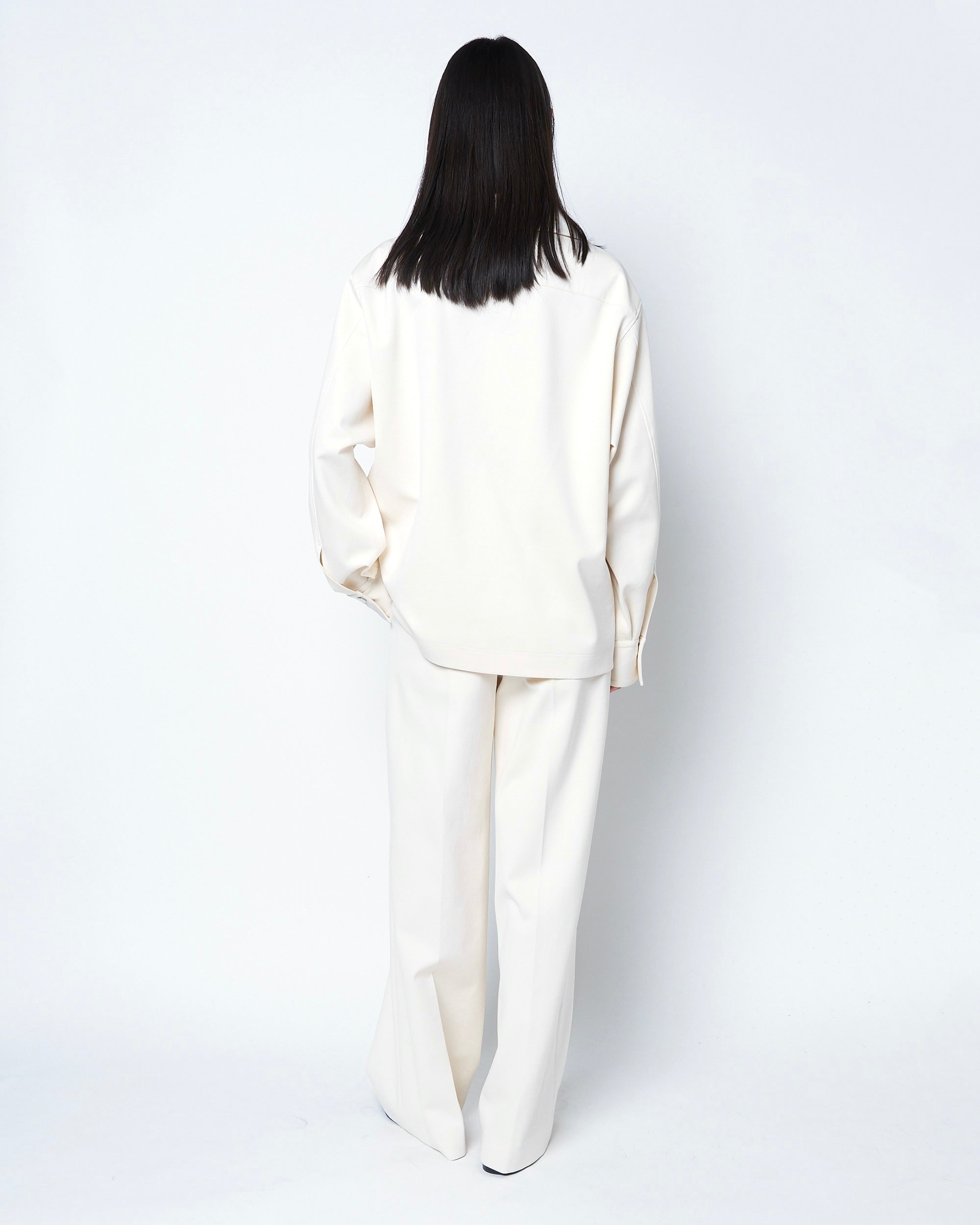 ISPARTA - WIDE SILHOUETTE JERSEY TUCKED TROUSERS