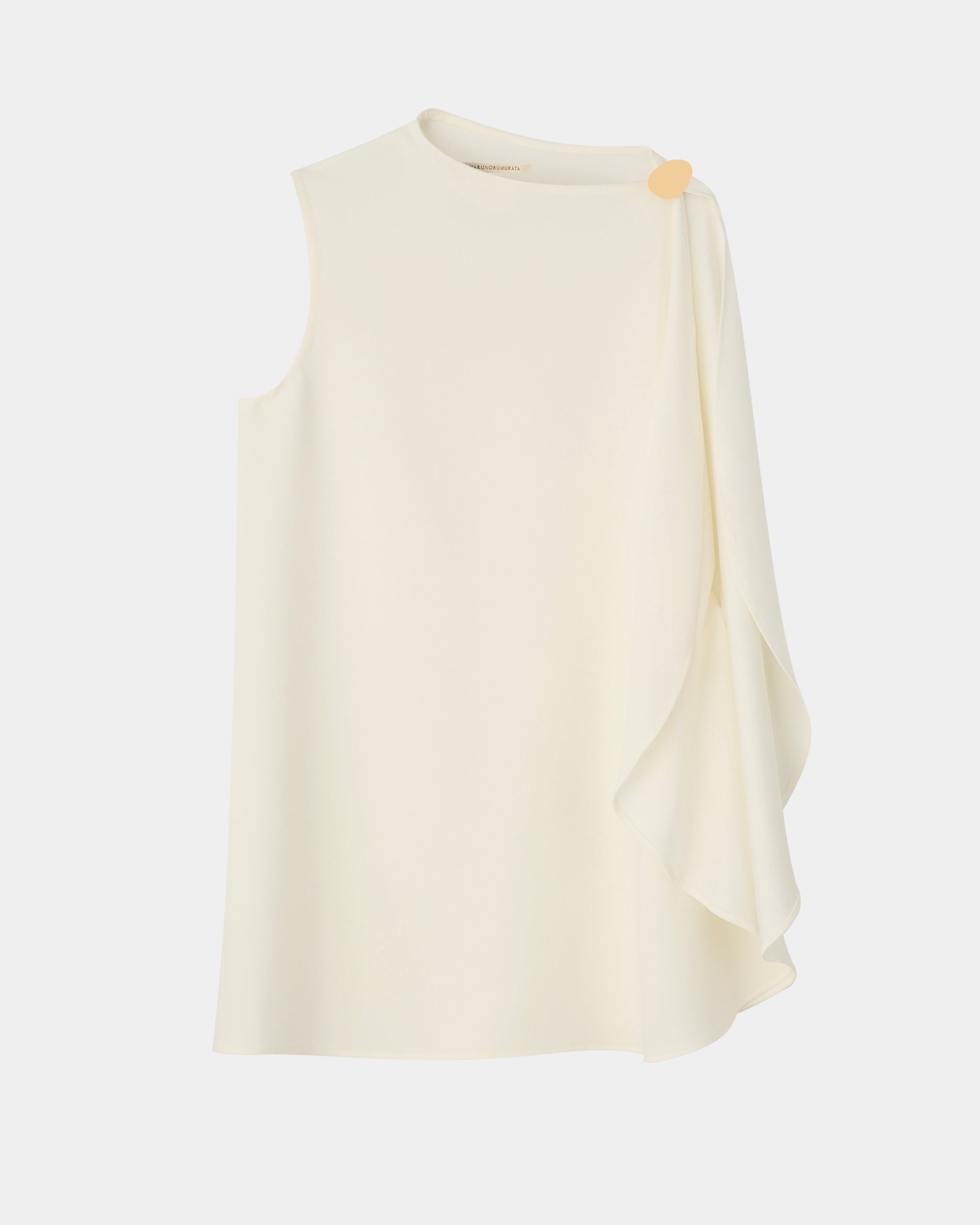 LEVI - BACK SATIN ASYMMETRY DRAPED BLOUSE