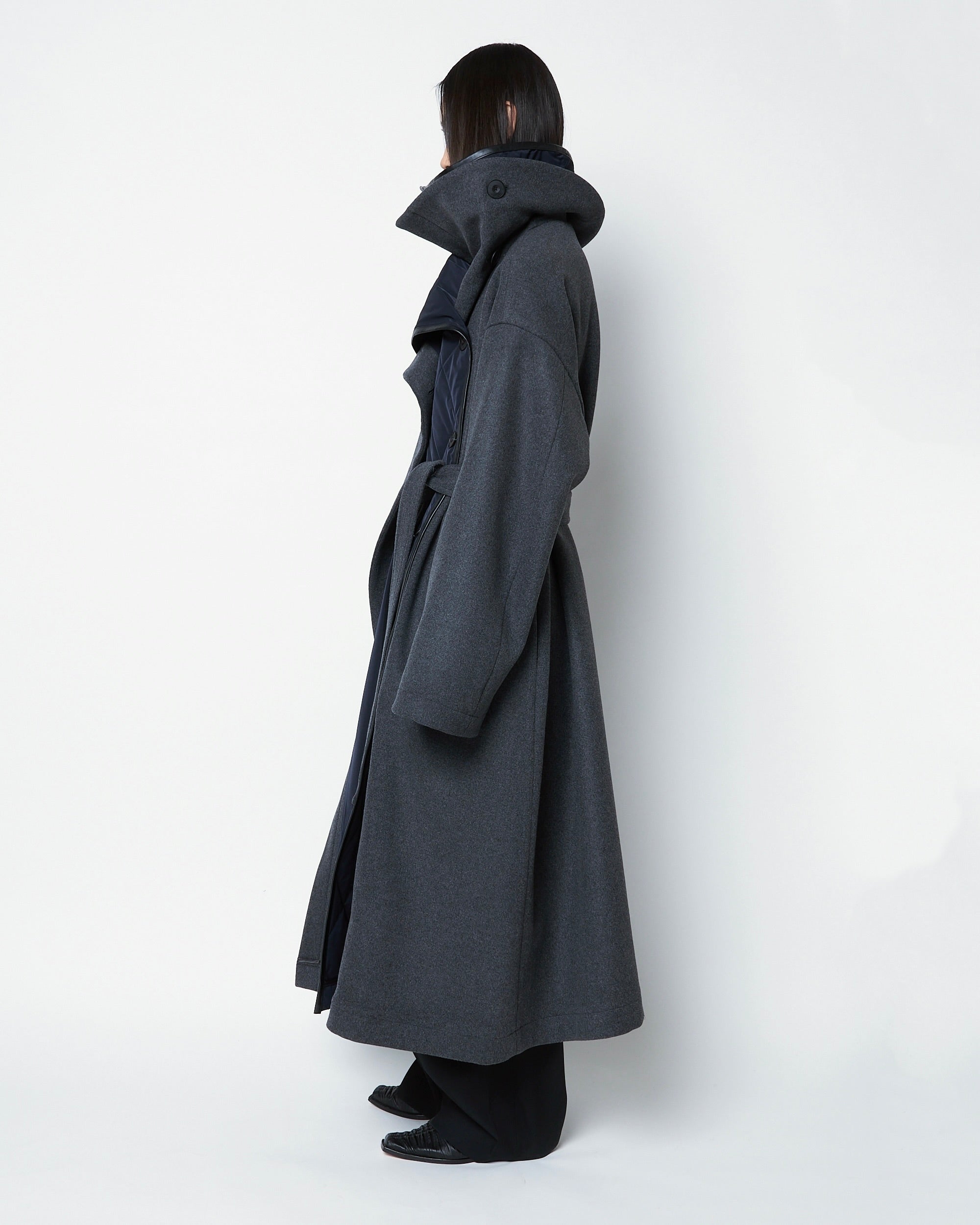 ORELIA - DOUBLE LAYERED VIRGIN WOOL COAT